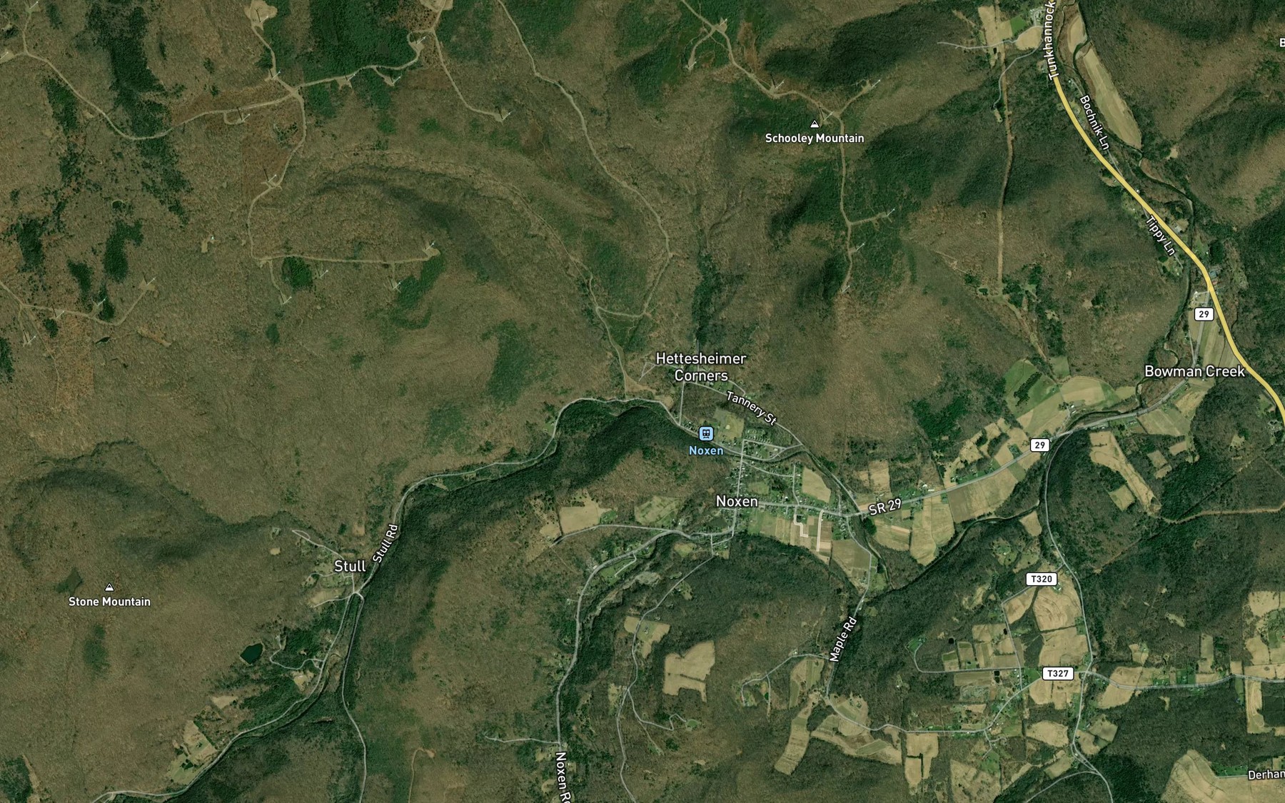 Satellite map of the York Run