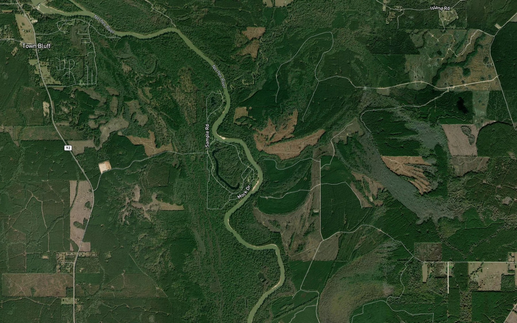 Satellite map of the Big Creek