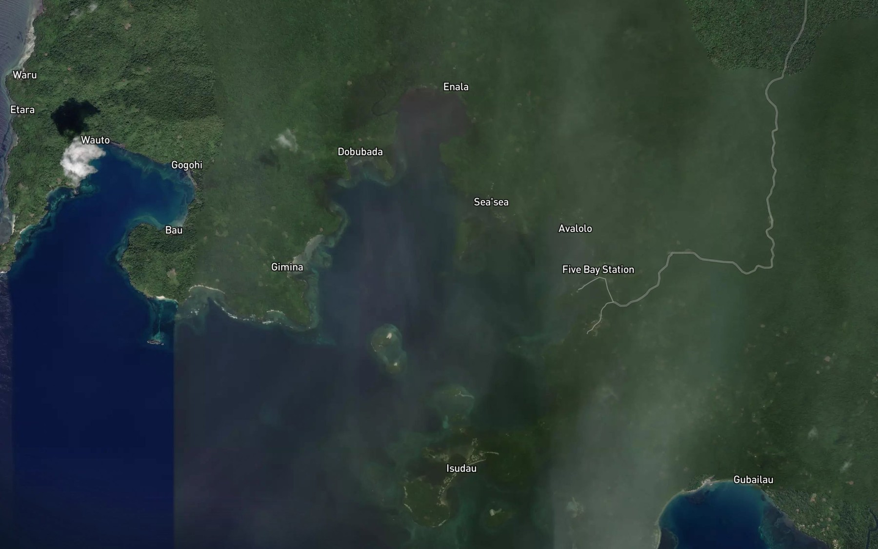 Satellite map of the Fife Bay