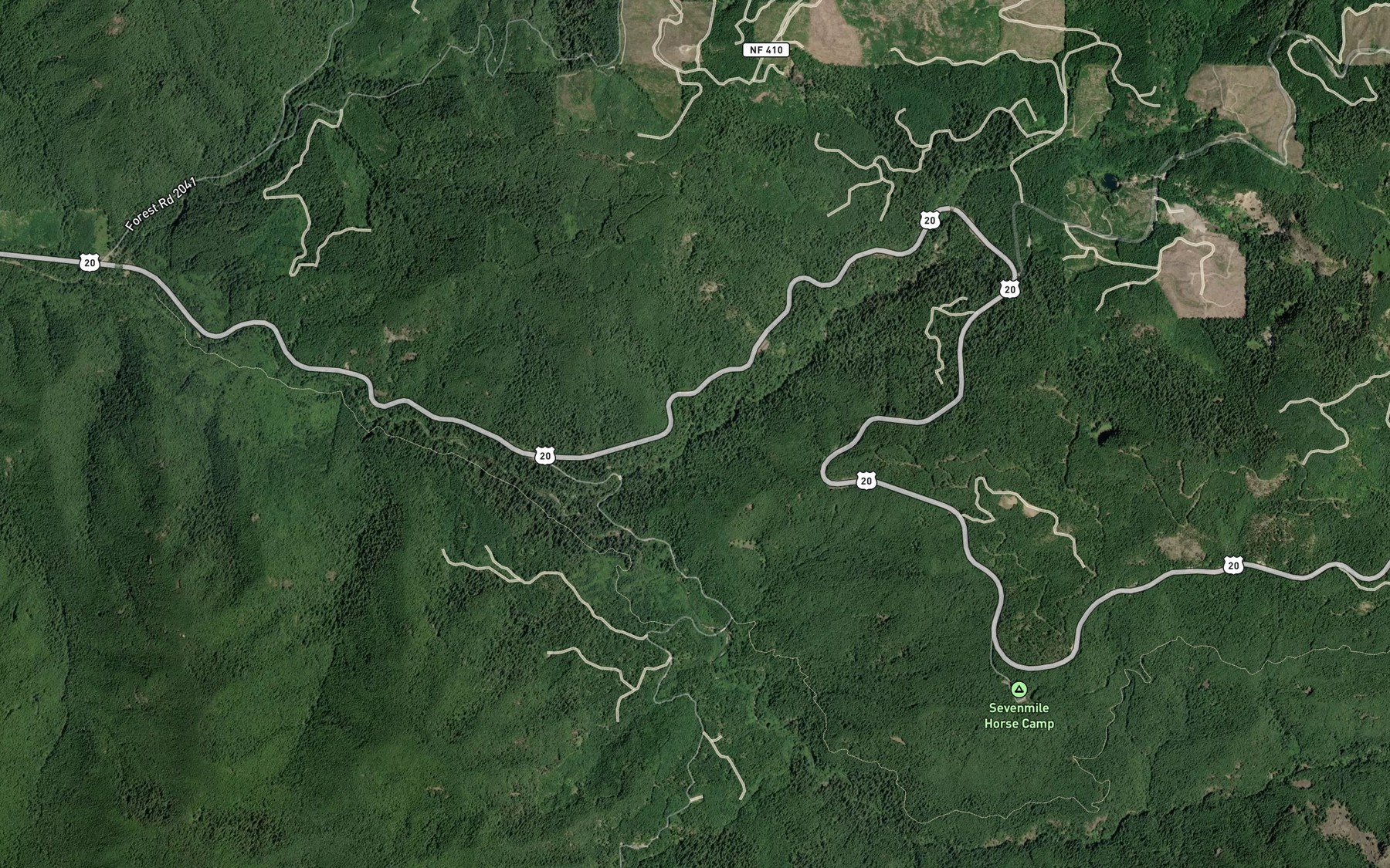 Satellite map of the Storm Creek