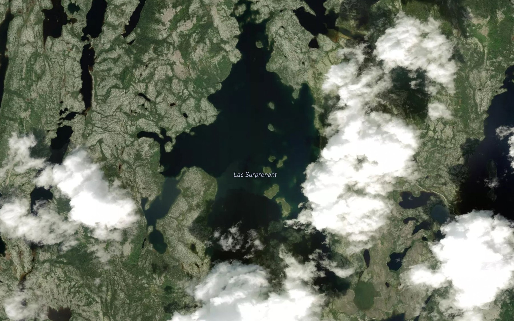 Satellite map of the Lac Surprenant