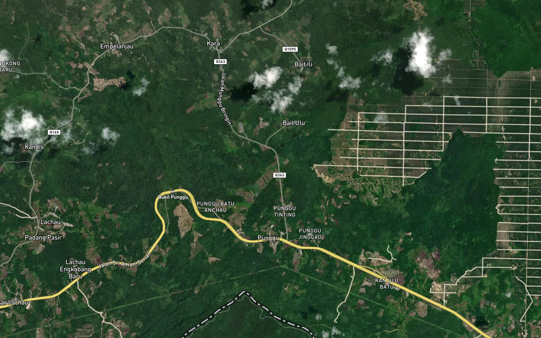 Satellite map of the Sungai Kunang