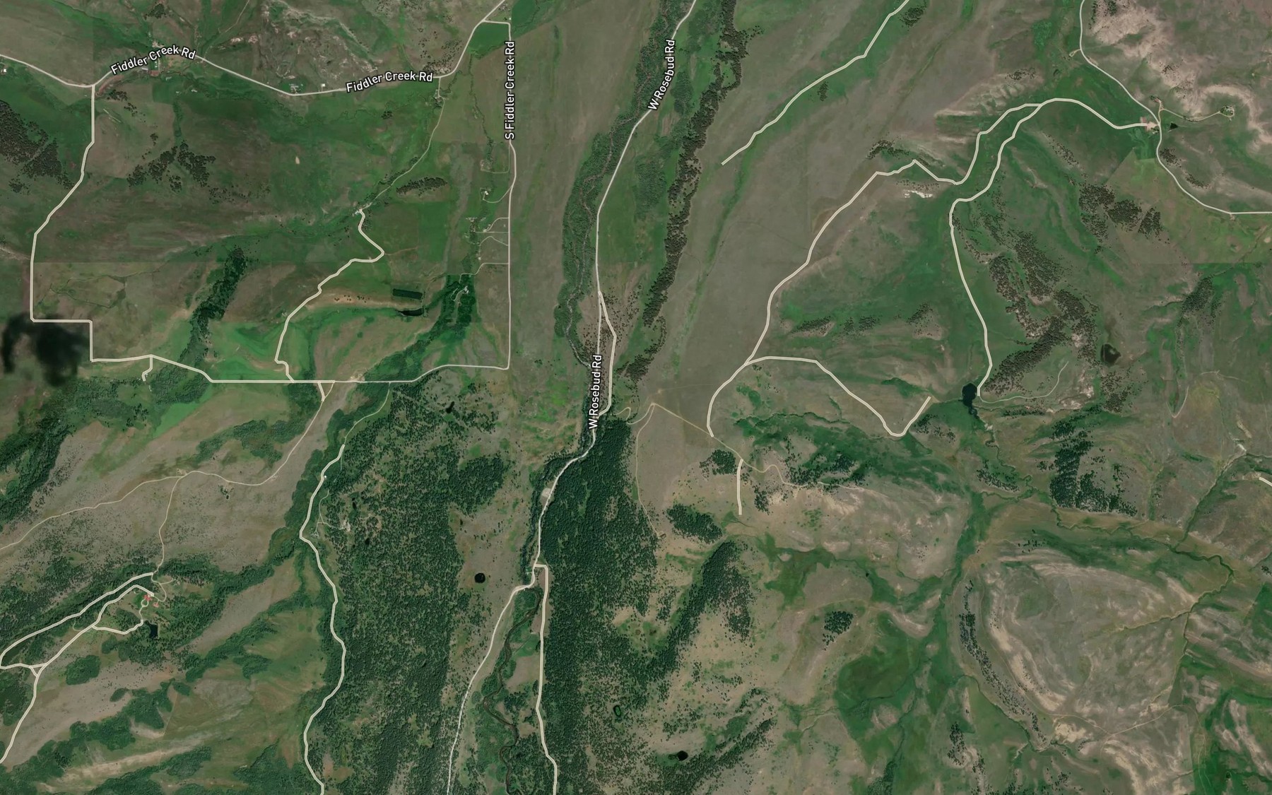 Satellite map of the Oakley-Parker Ditch