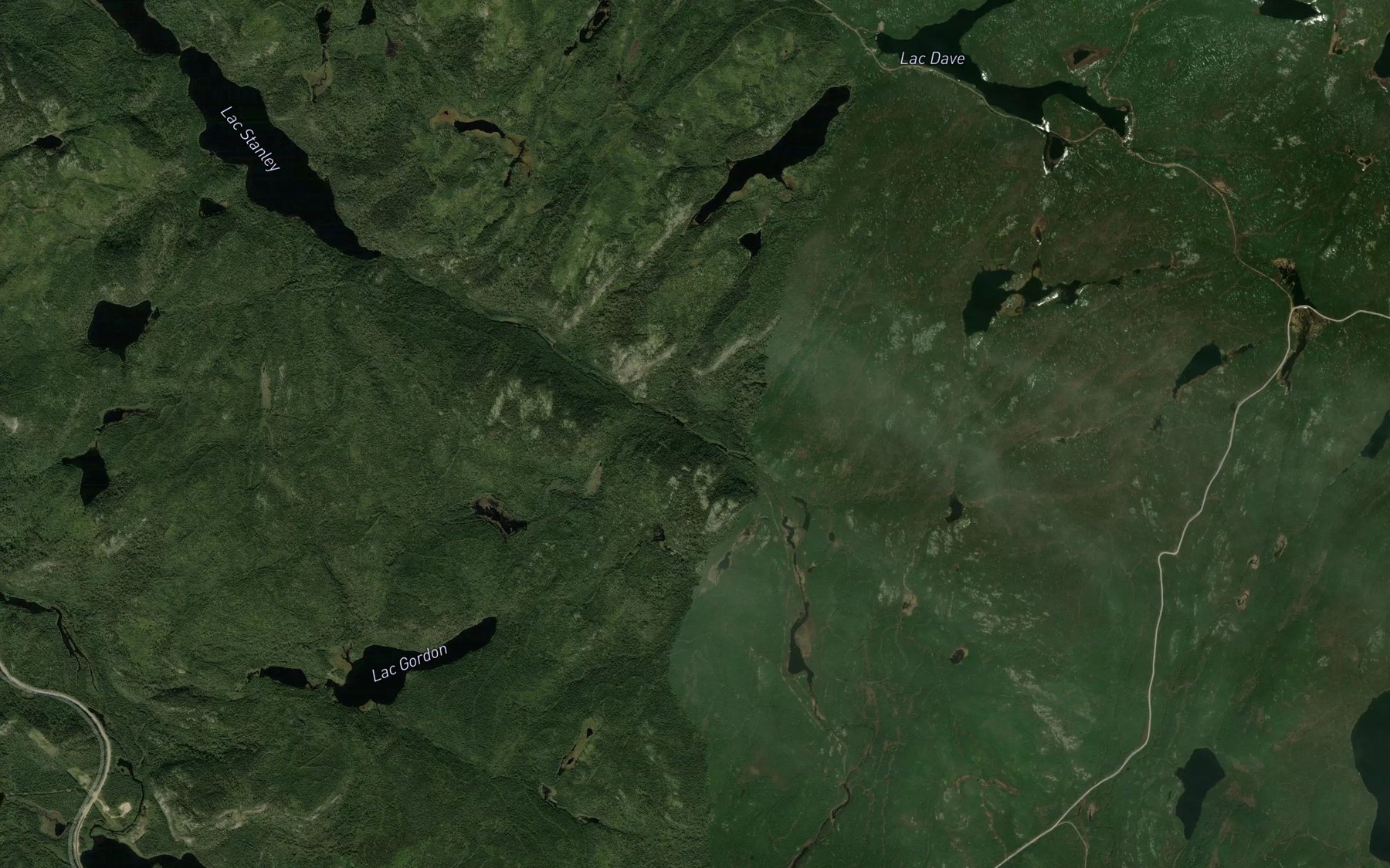 Satellite map of the Lac Wagner