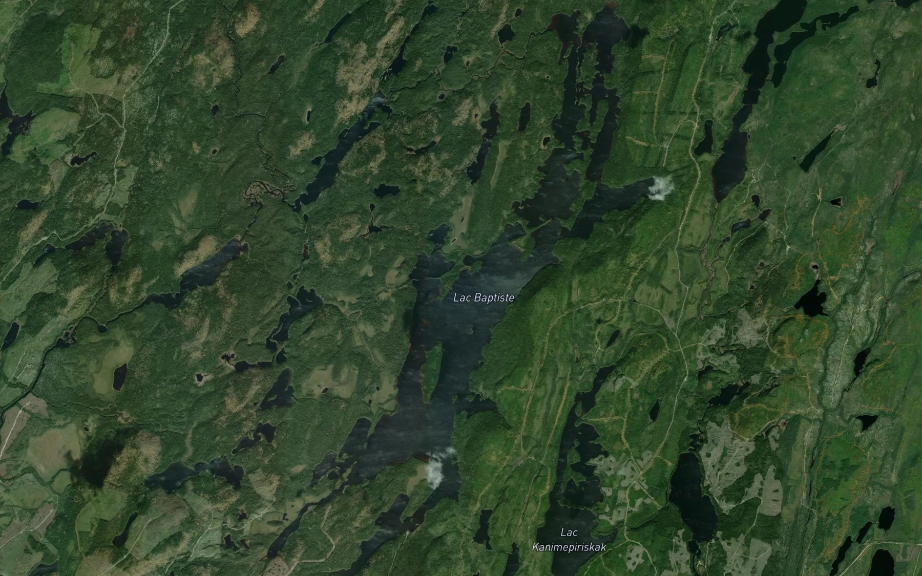 Satellite map of the Lac Baptiste
