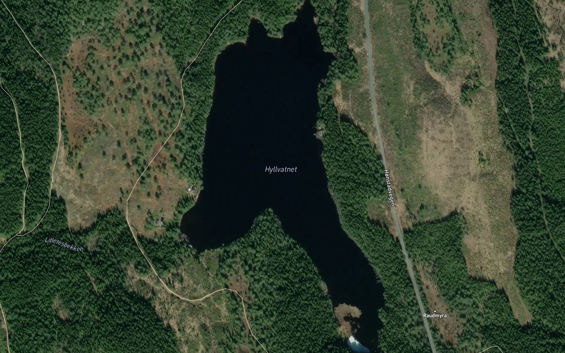 Satellite map of the Hyllvatnet