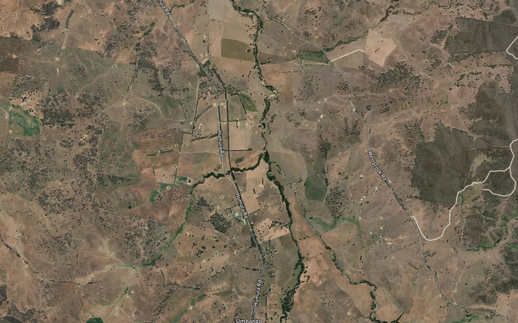 Satellite map of the College Creek