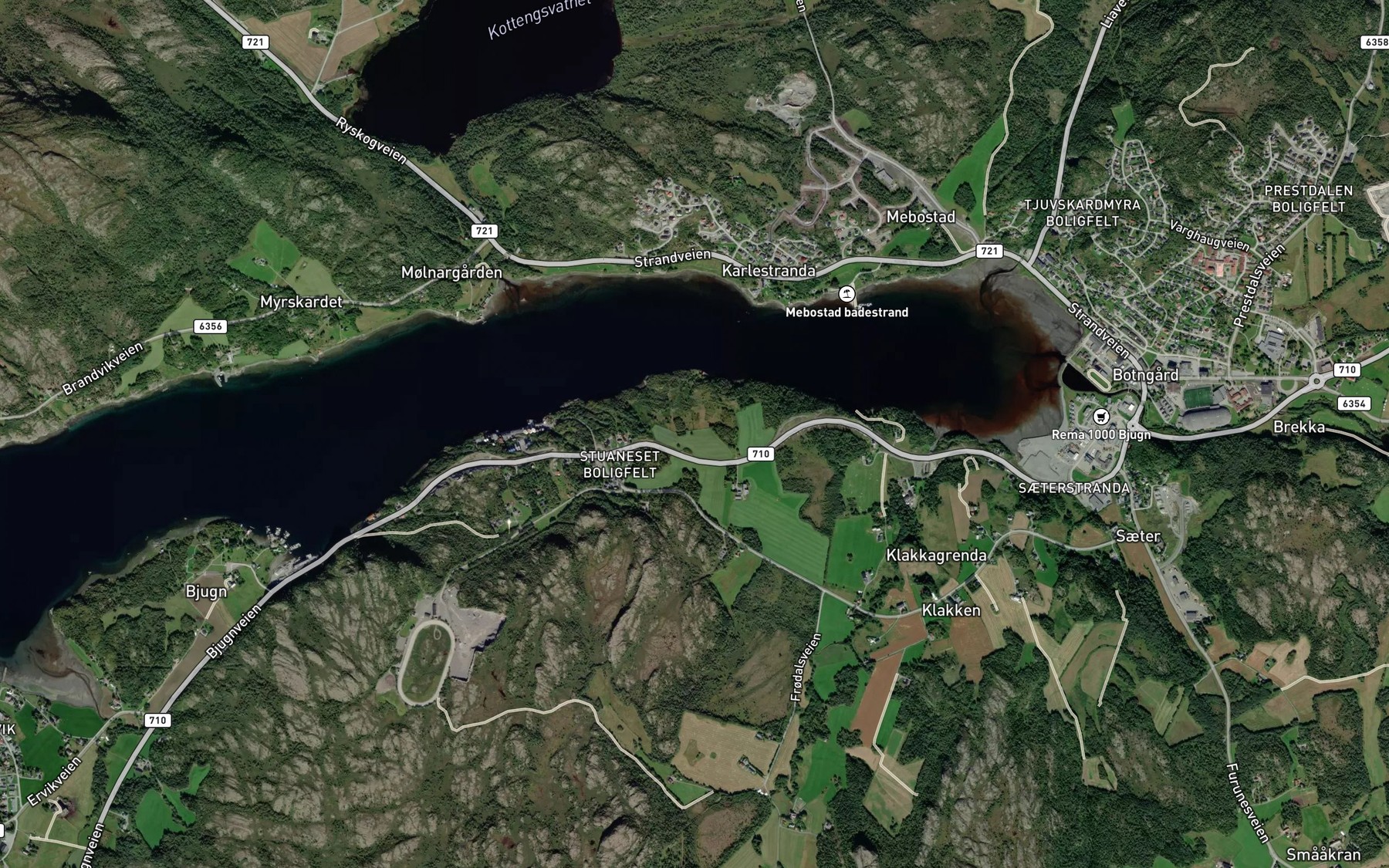 Satellite map of the Sarabekken