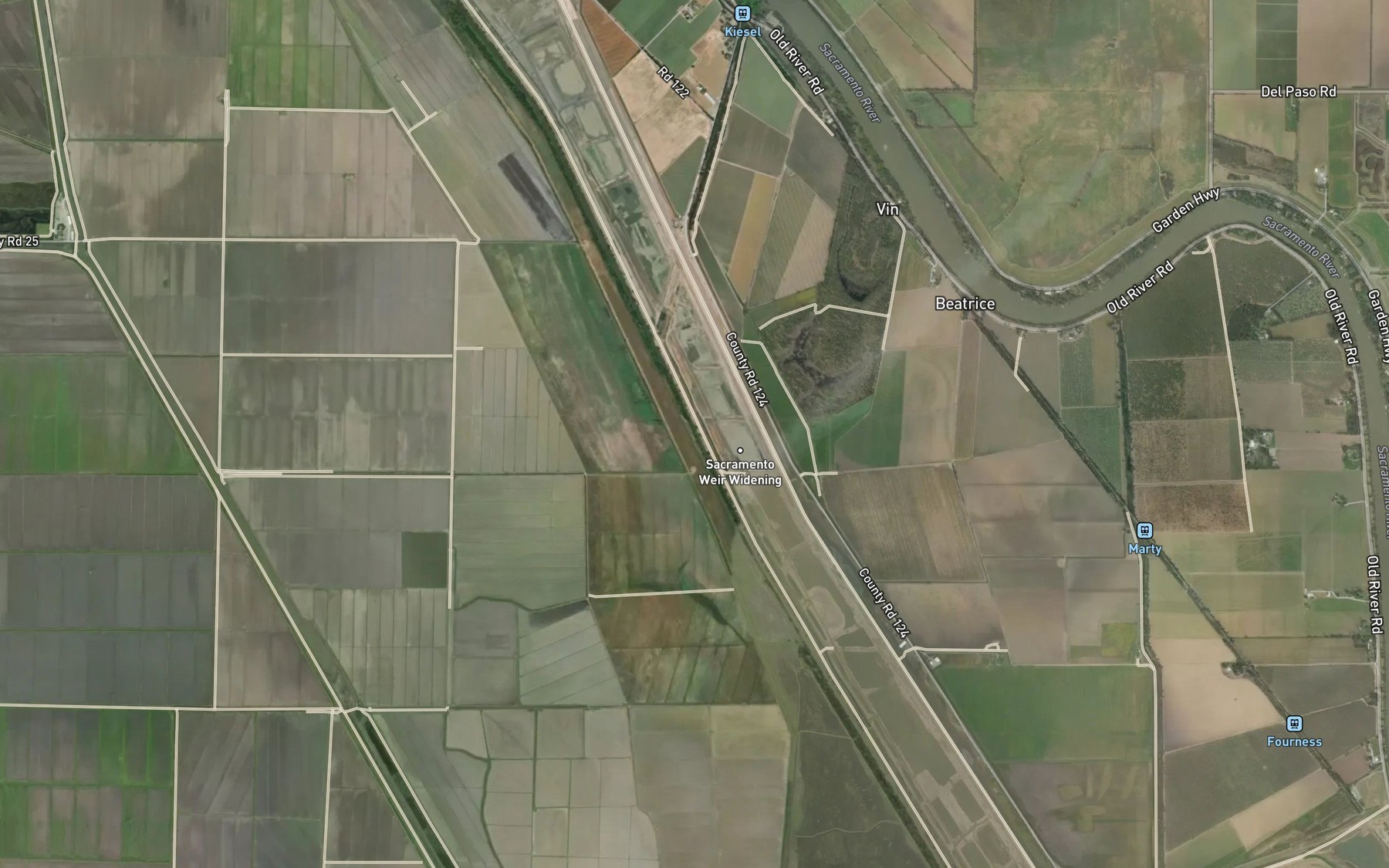 Satellite map of the Tule Canal