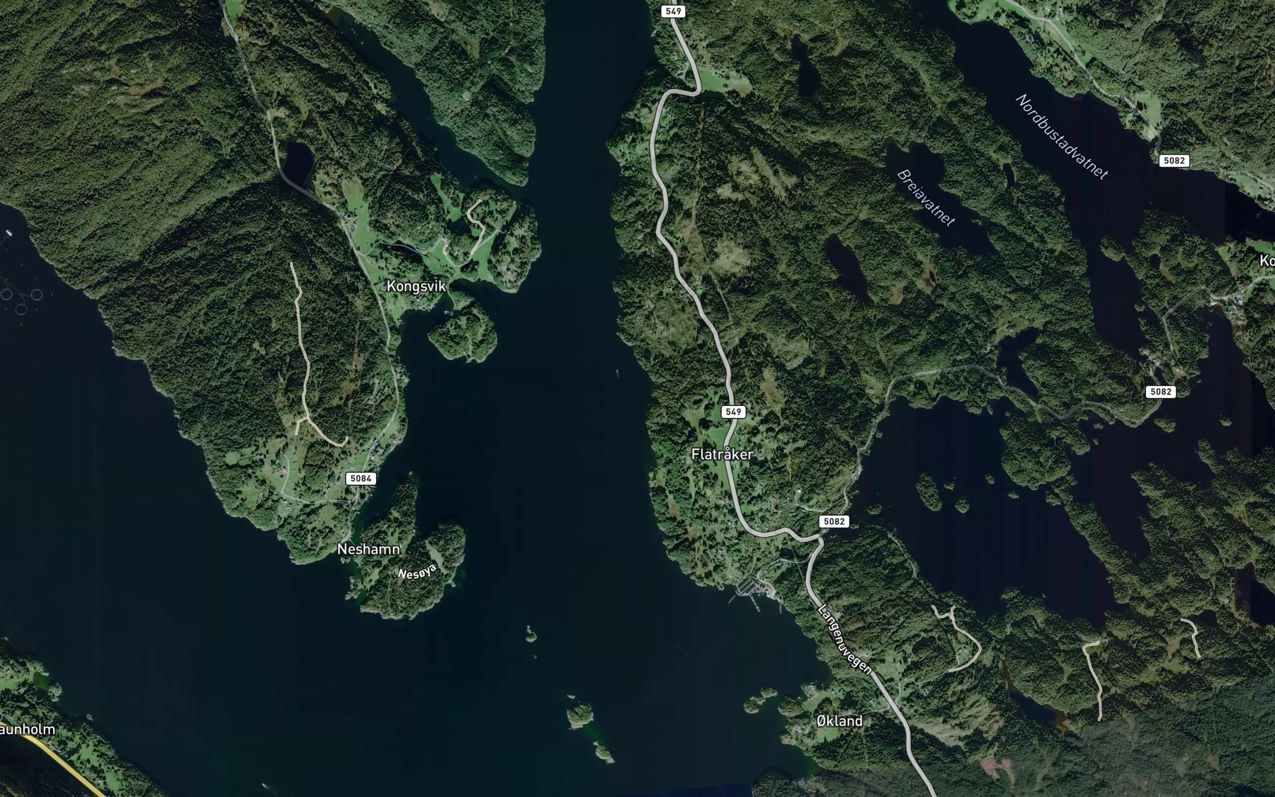 Satellite map of the Traedsvika