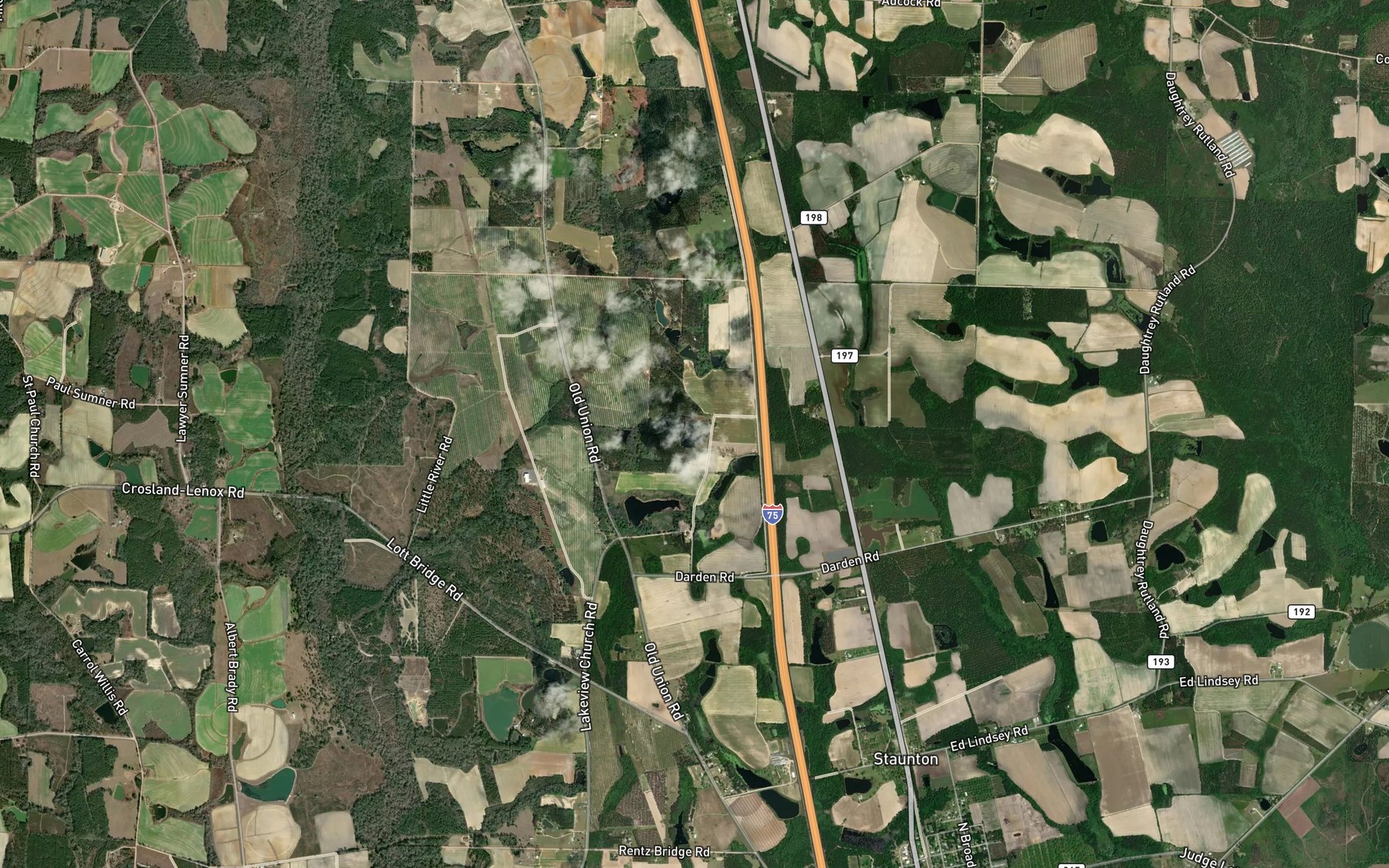 Satellite map of the Griffin Lake
