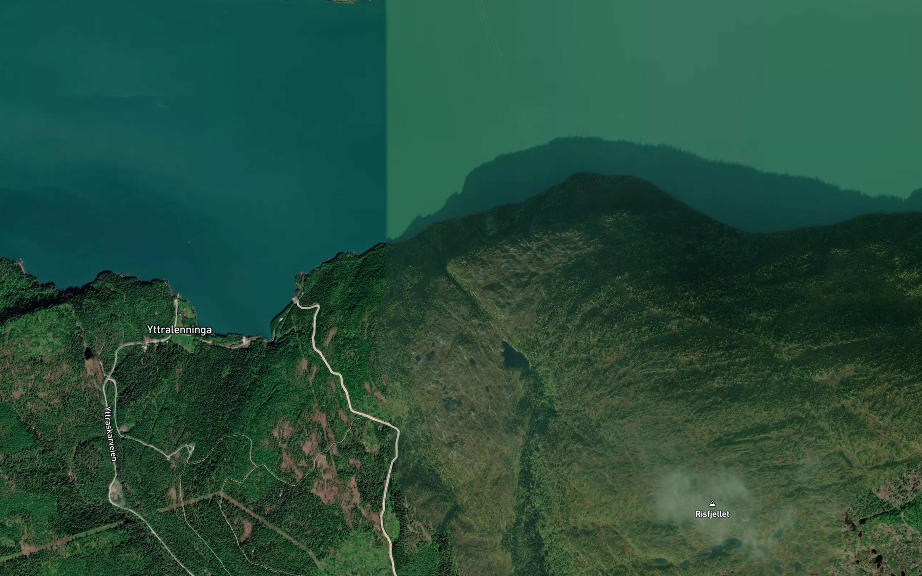 Satellite map of the Svarttjonnbekken