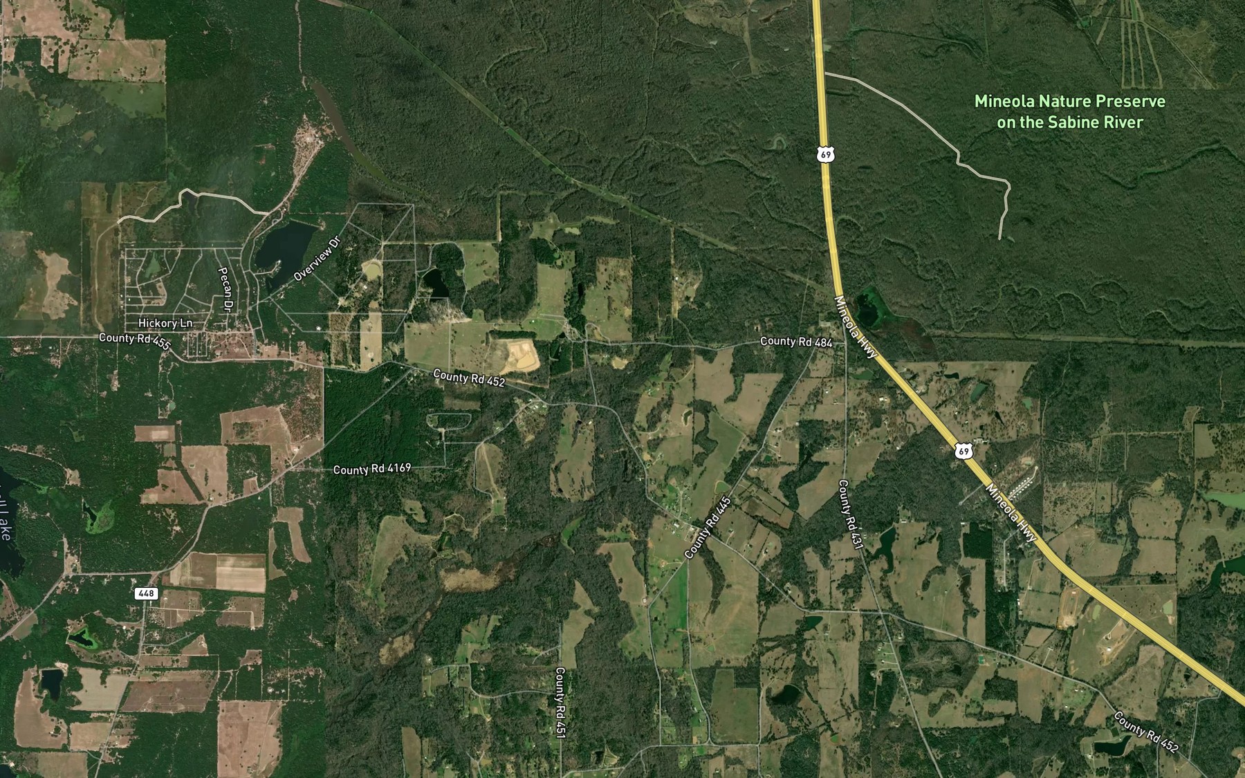 Satellite map of the Coppers Branch
