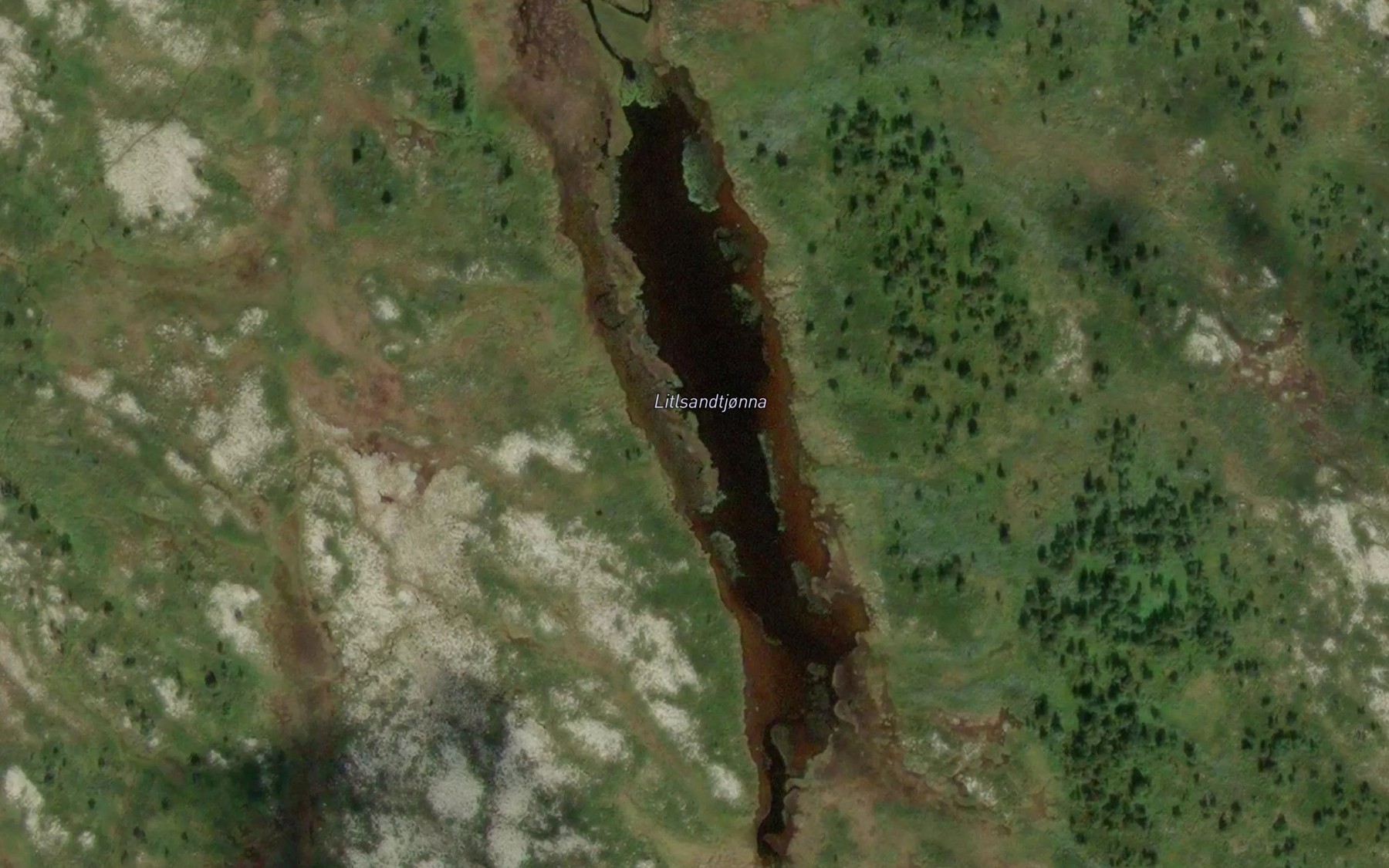 Satellite map of the Litlsandtjorna