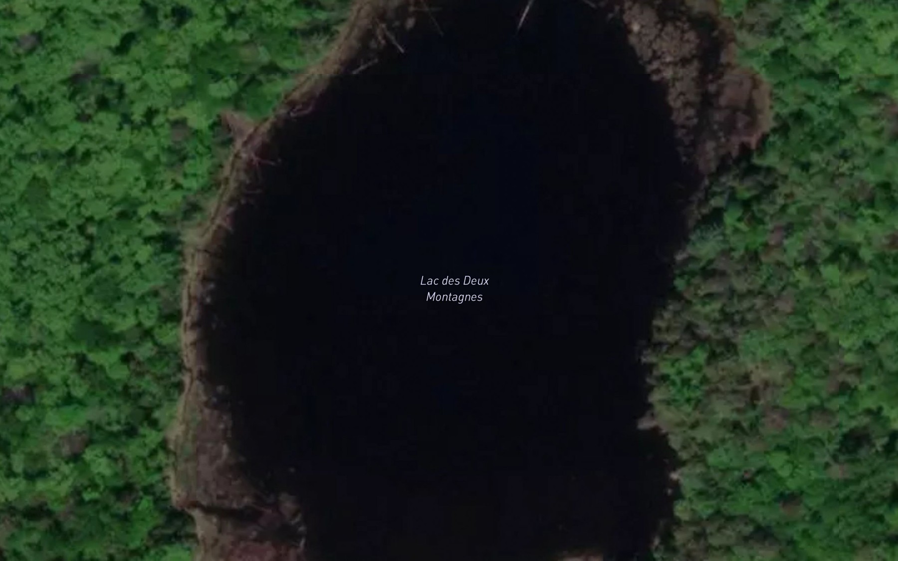 Satellite map of the Lac des Deux Montagnes