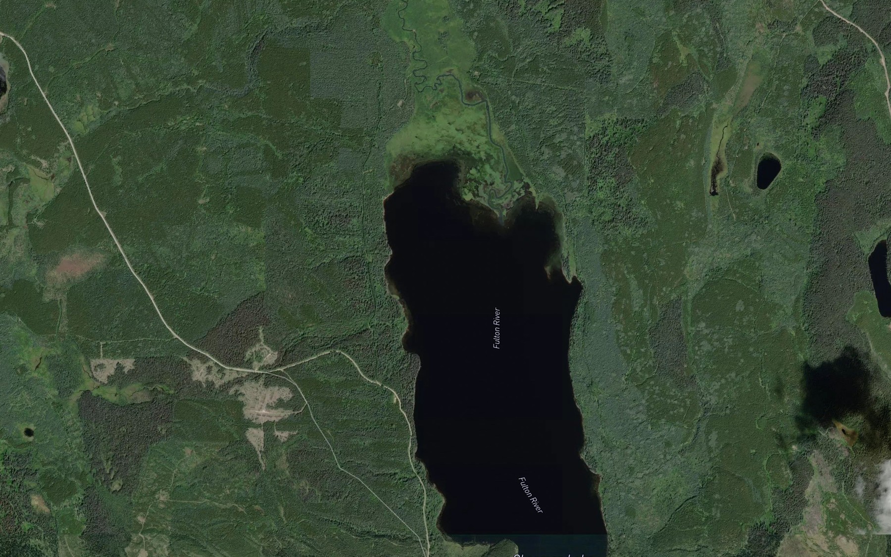 Satellite map of the Cox Creek