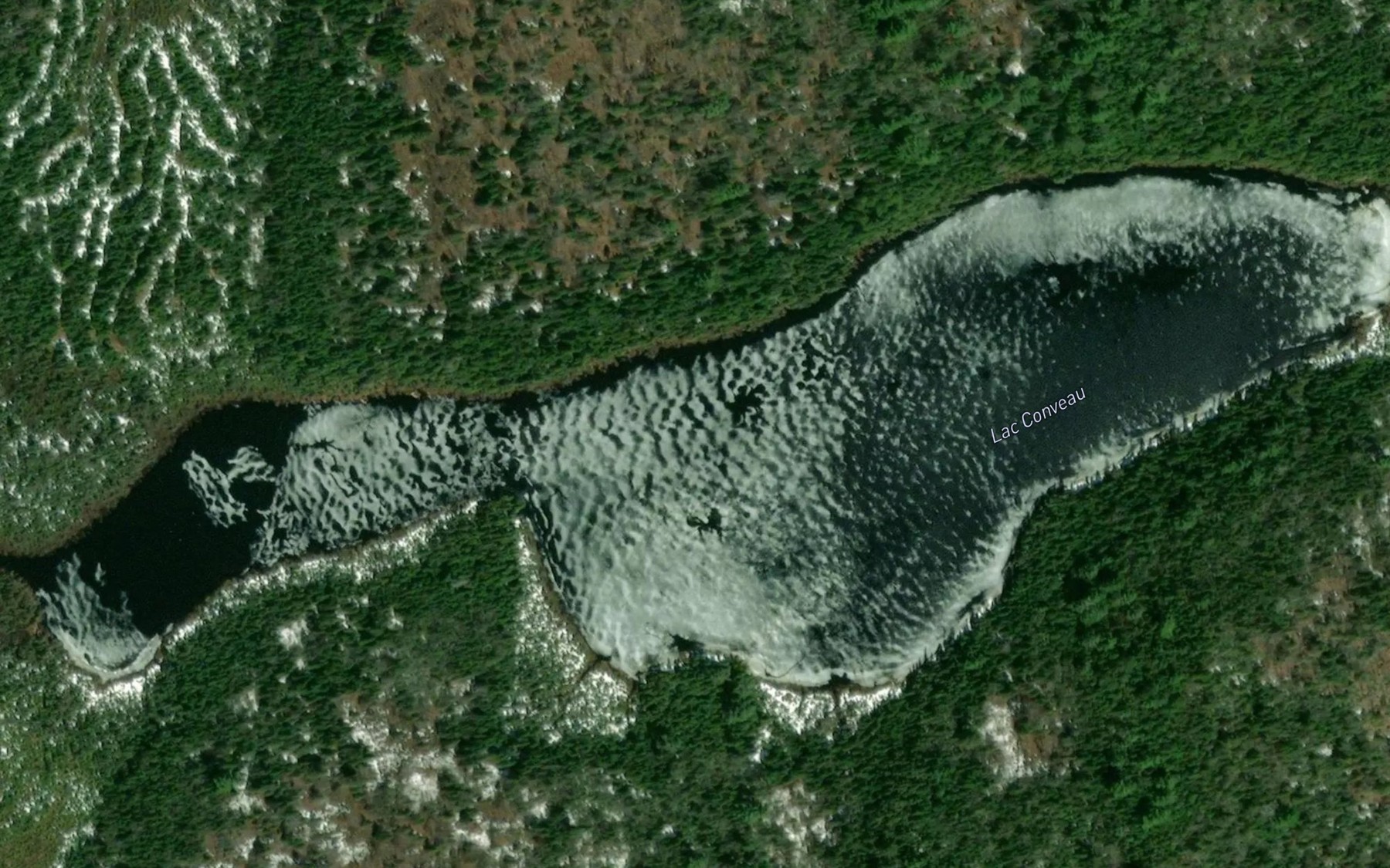 Satellite map of the Lac Conveau