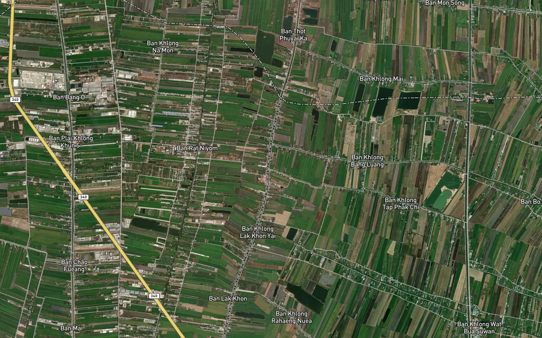 Satellite map of the Khlong Tap Phakchi