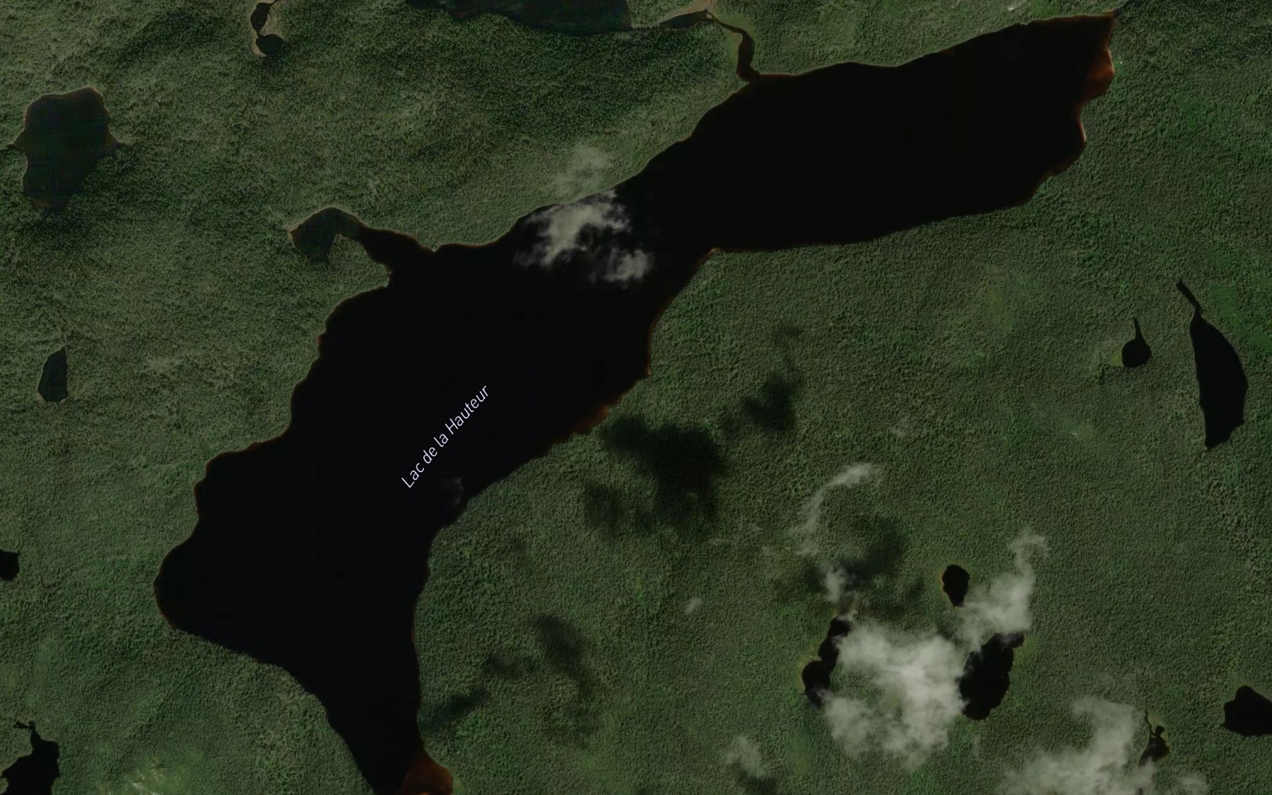 Satellite map of the Lac de la Hauteur