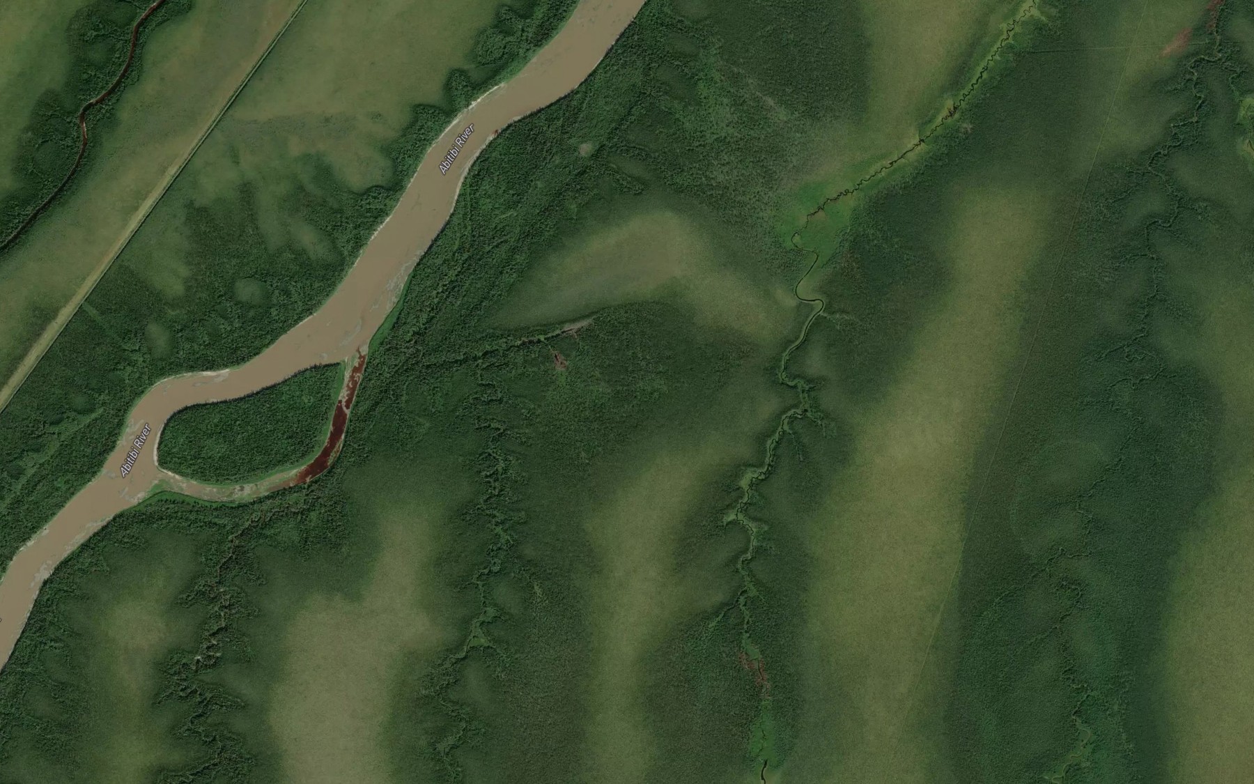 Satellite map of the Little Maskotogan Creek