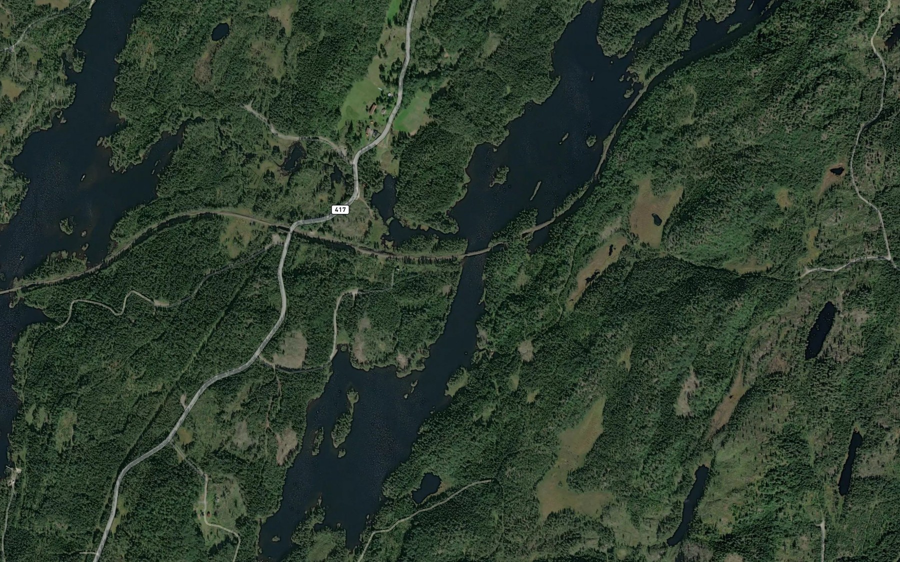Satellite map of the Bjorvatn