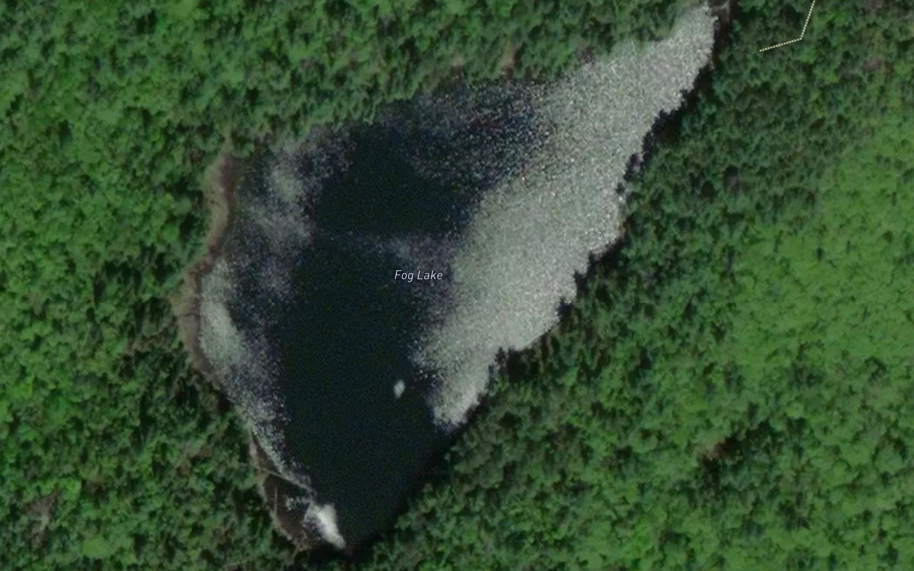 Satellite map of the Fog Lake