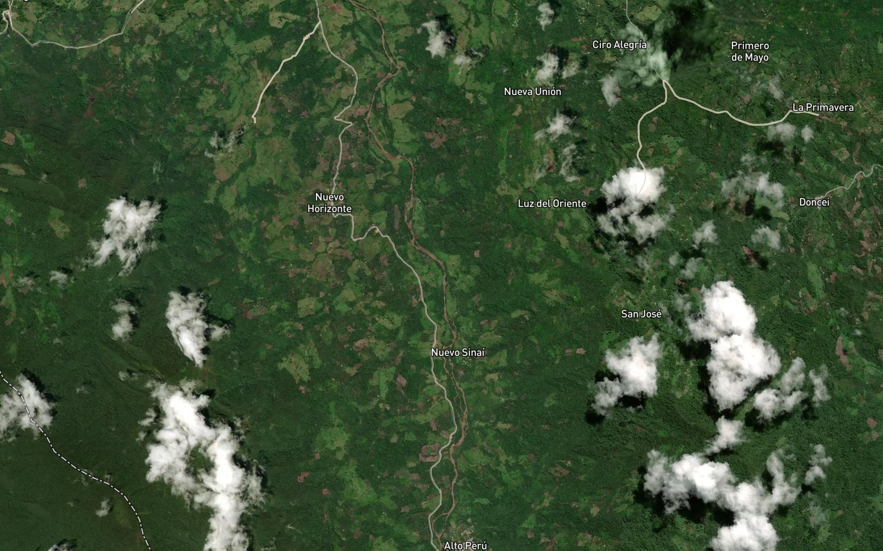 Satellite map of the Quebrada Honda