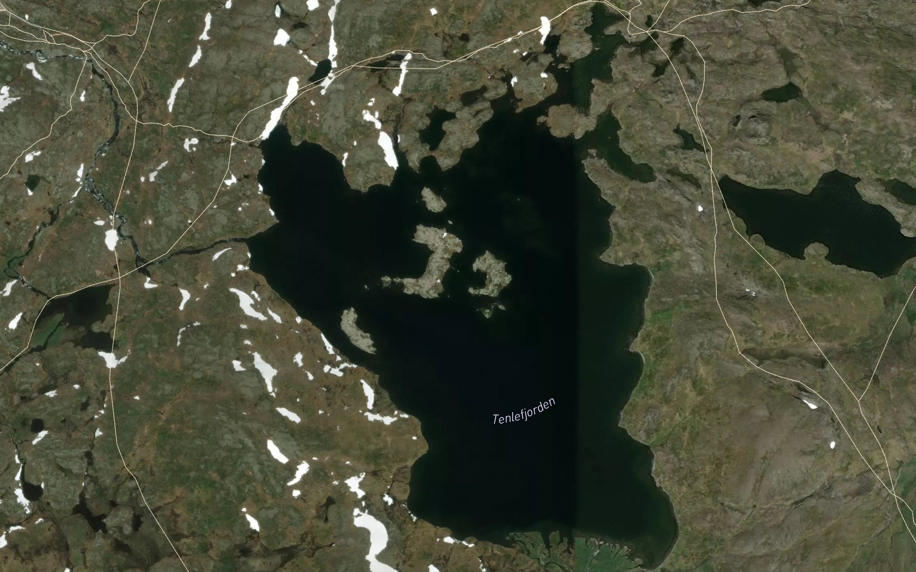 Satellite map of the Tenlefjorden