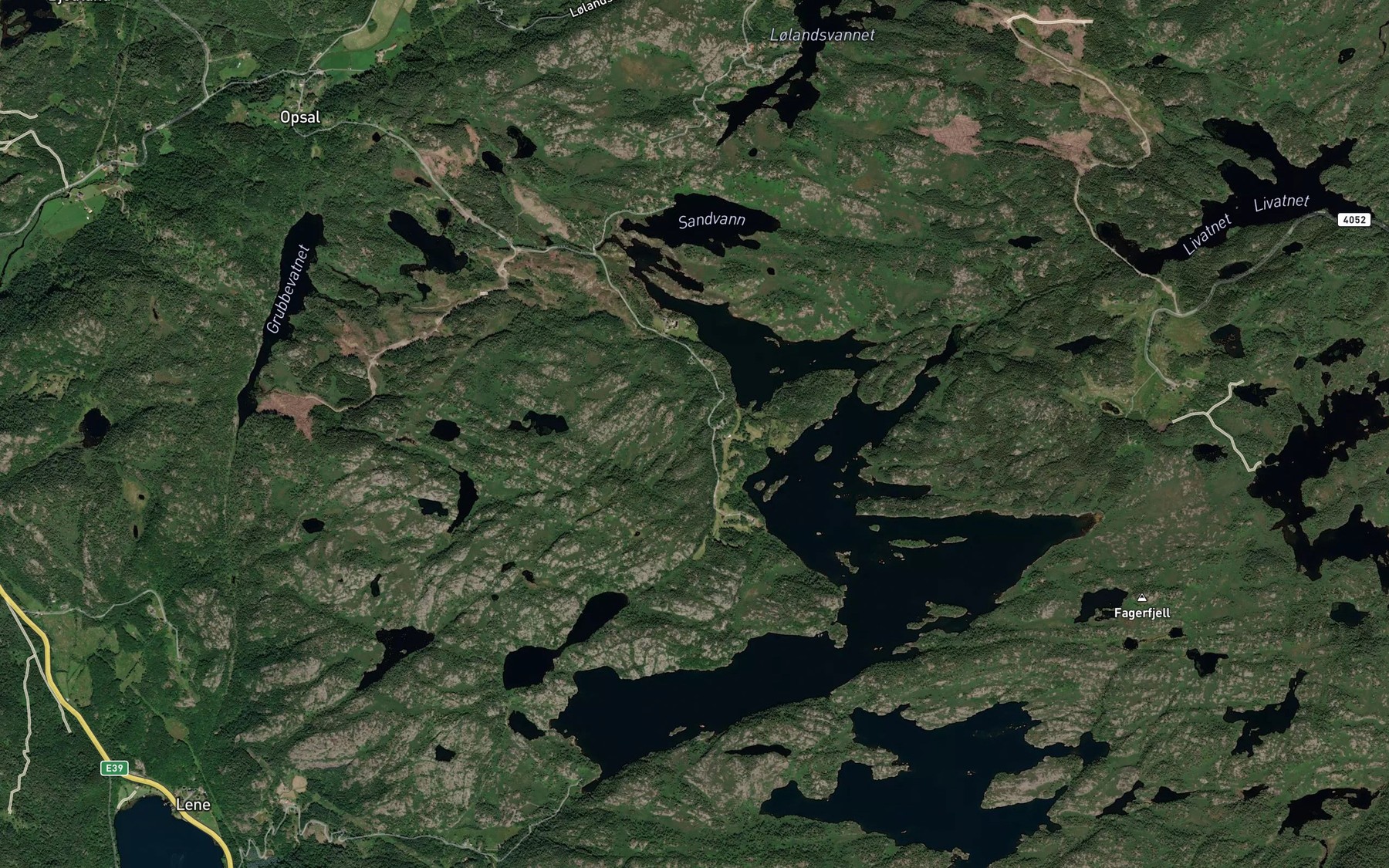 Satellite map of the Bekkedalsbekken