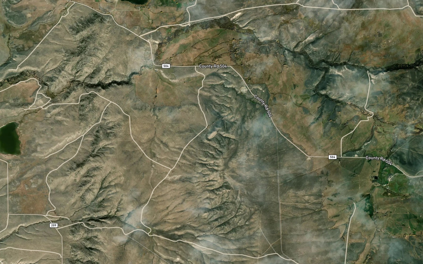 Satellite map of the Wiant Ditch