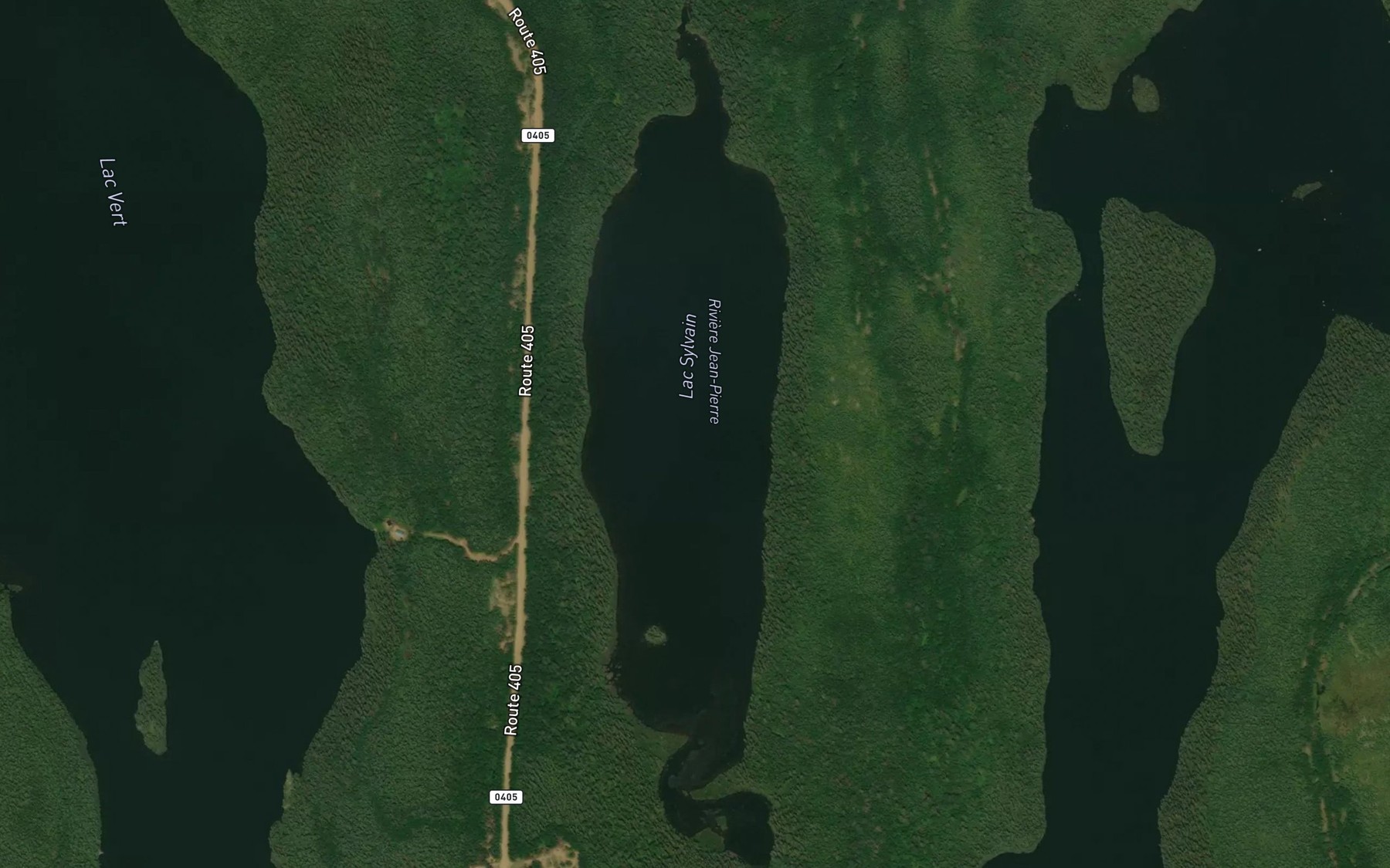 Satellite map of the Lac Sylvain