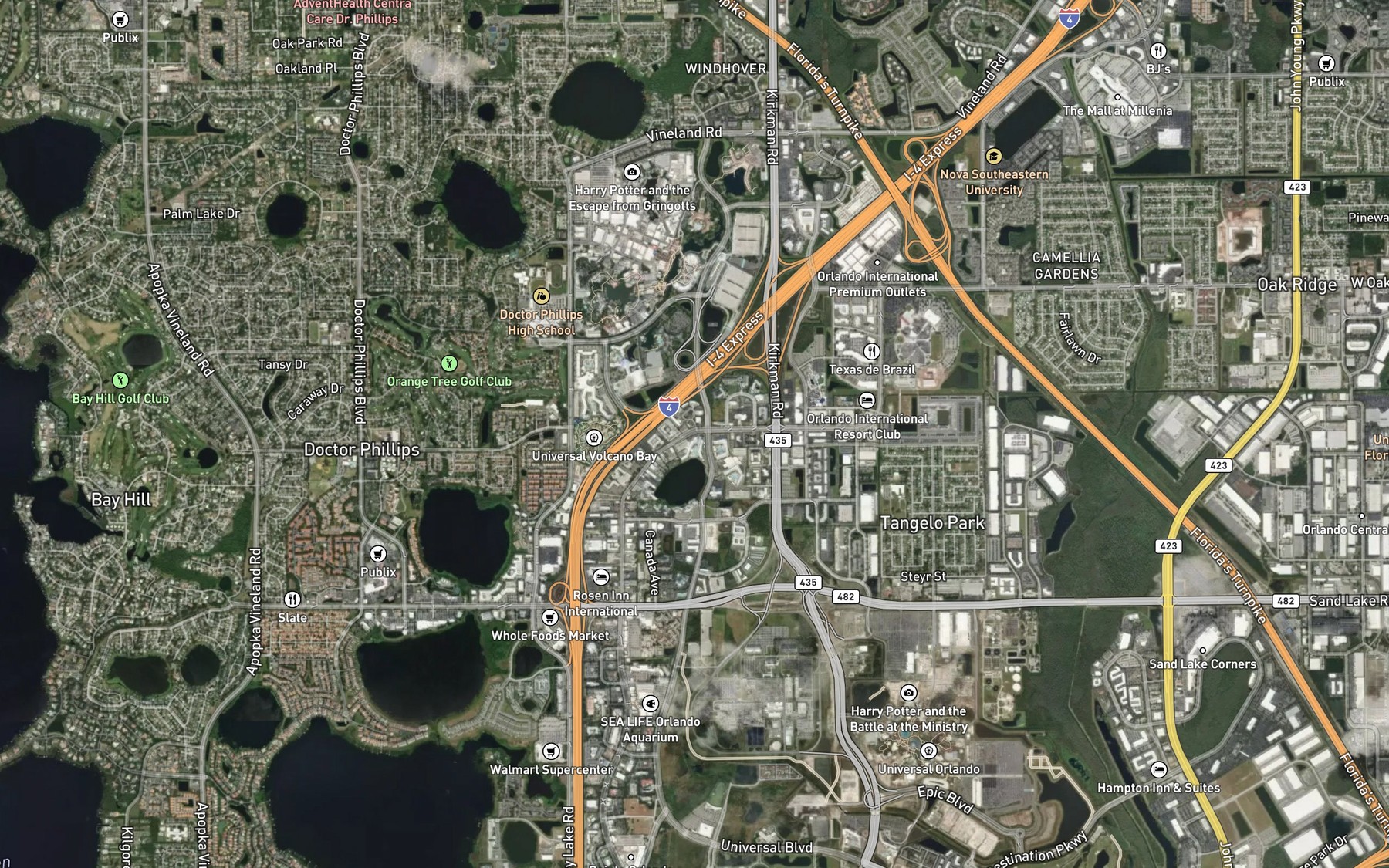 Satellite map of the Wet N Wild