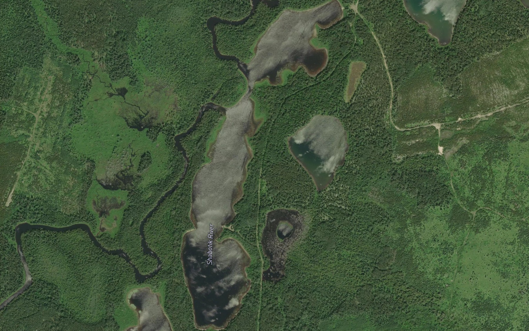 Satellite map of the Tangent Bay