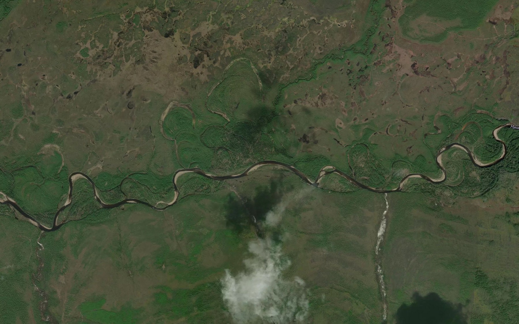Satellite map of the Nizhnyaya Oktagli