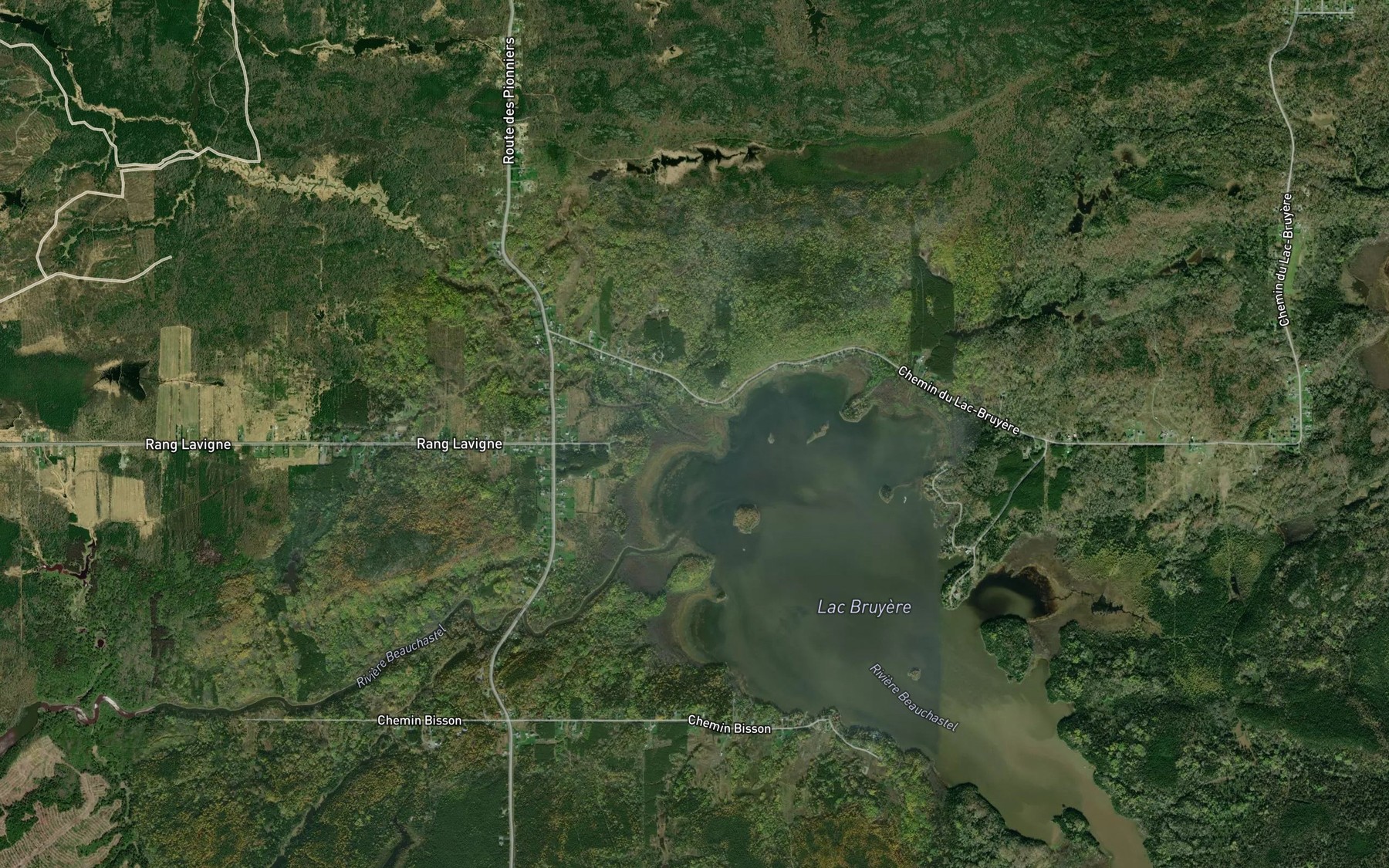 Satellite map of the Riviere La Bruere