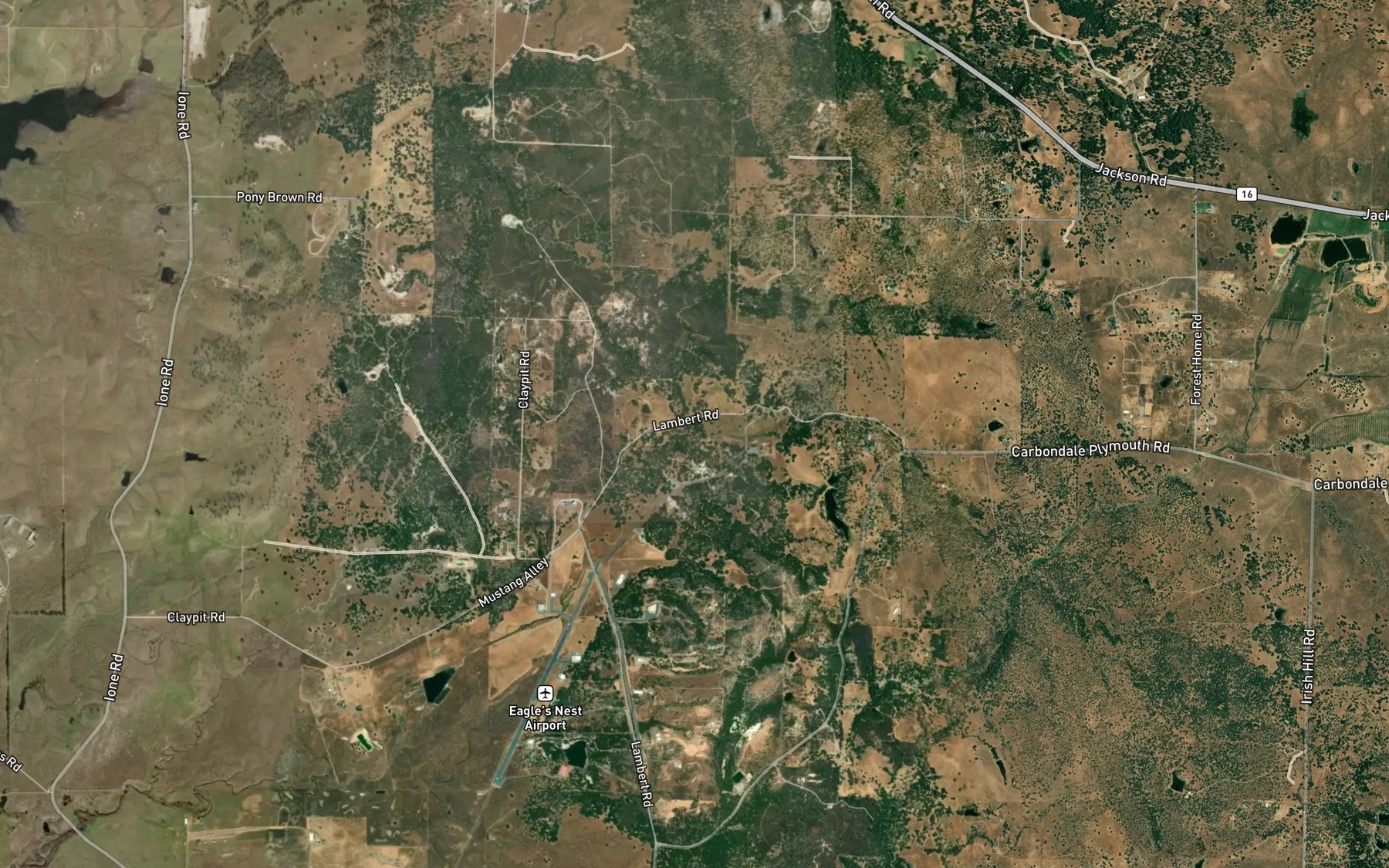 Satellite map of the Palama Creek