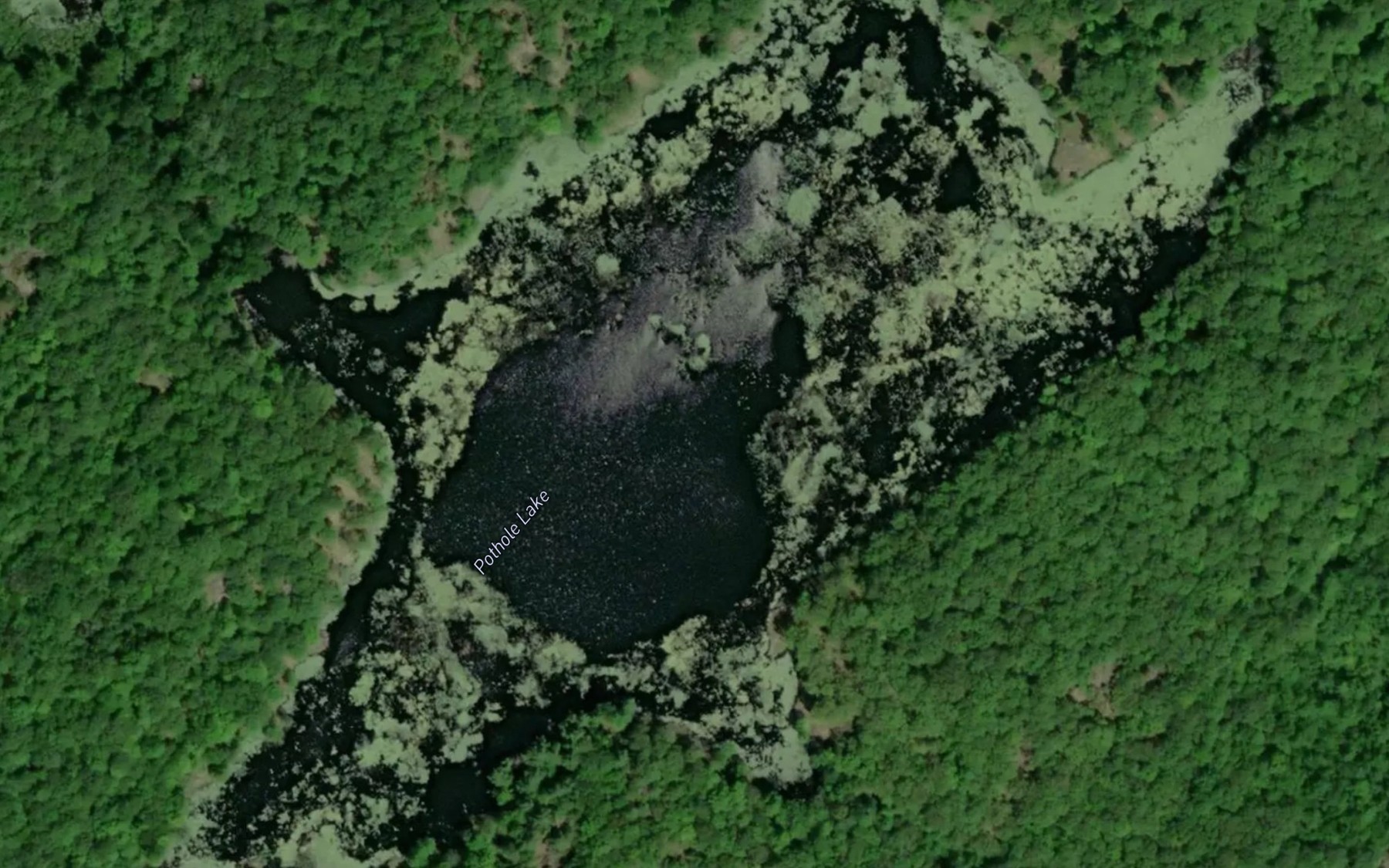 Satellite map of the Pothole Lake