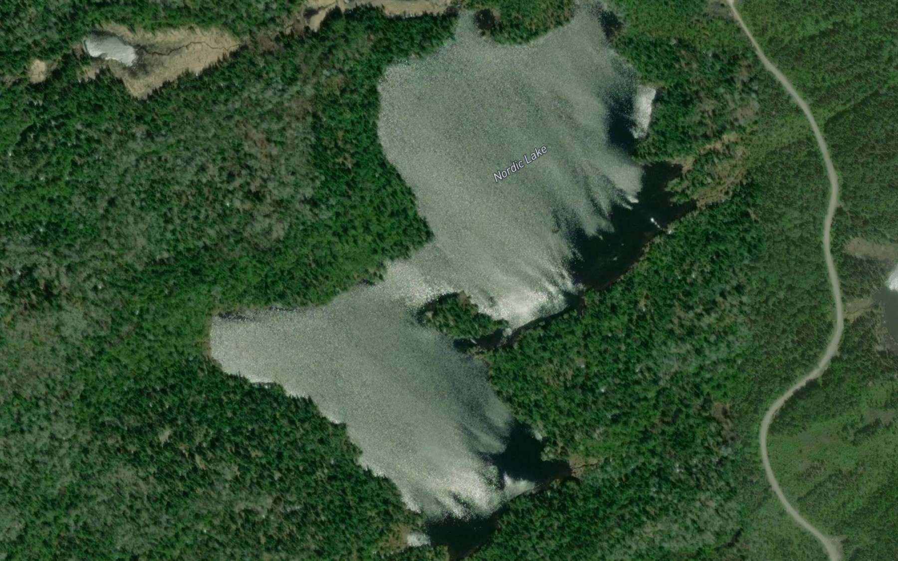 Satellite map of the Nordic Lake