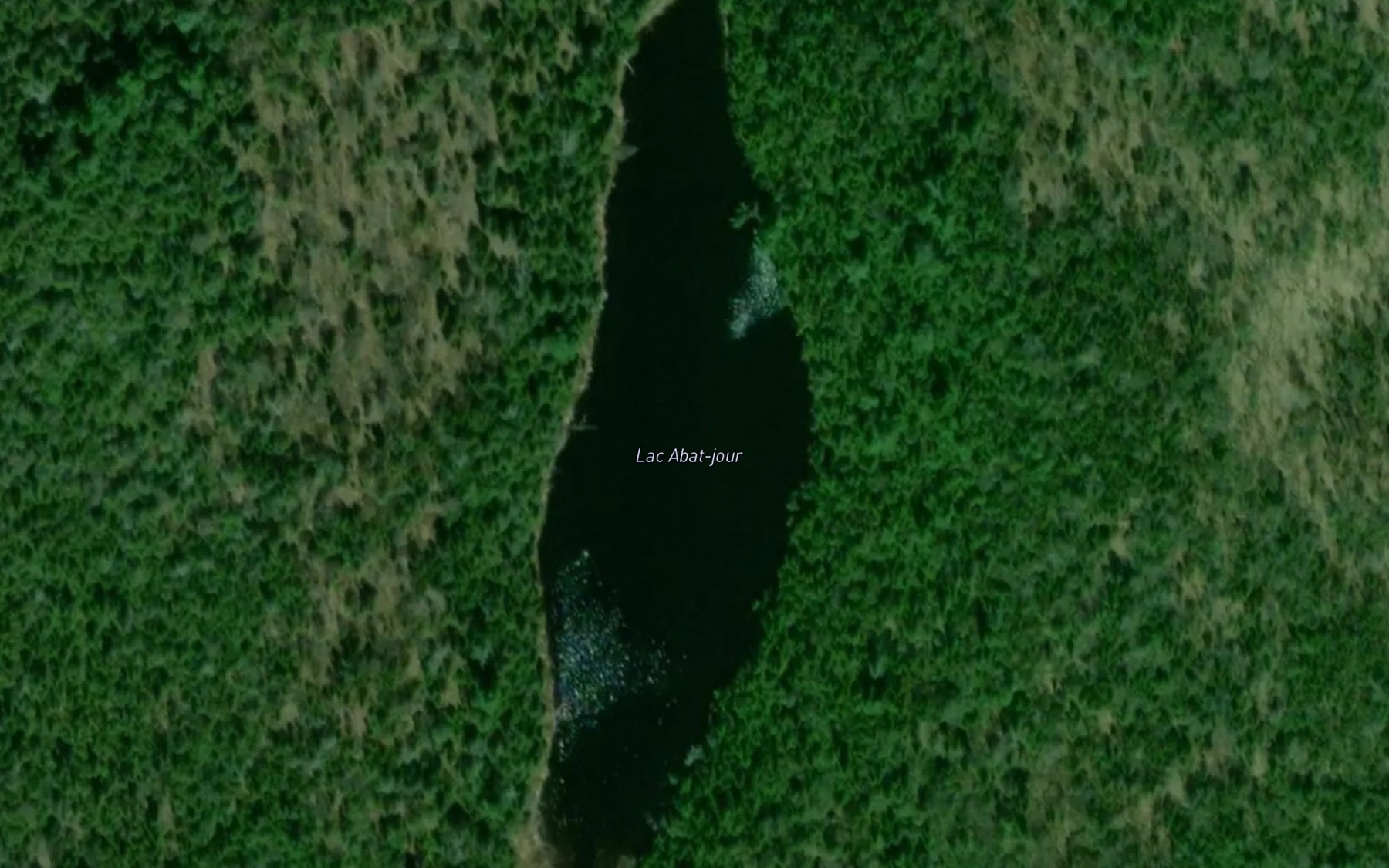 Satellite map of the Lac Abat-Jour
