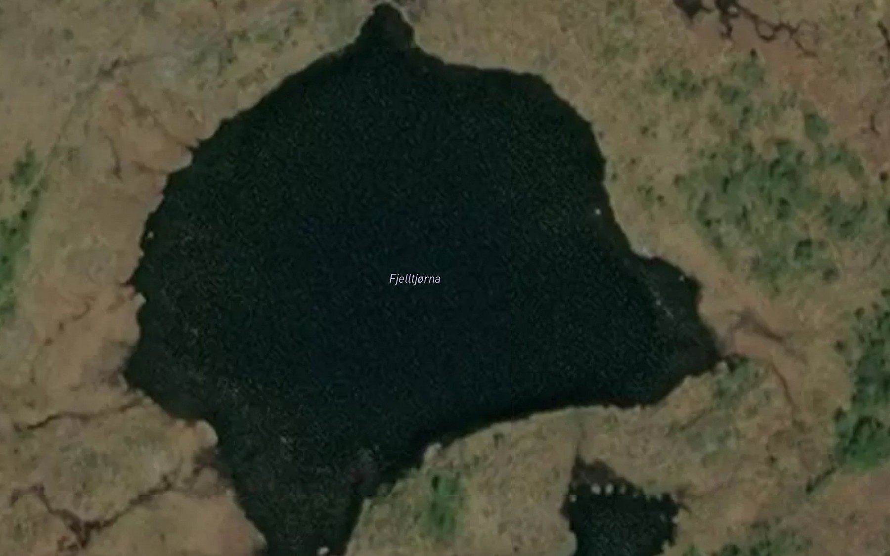 Satellite map of the Fjelltjorna