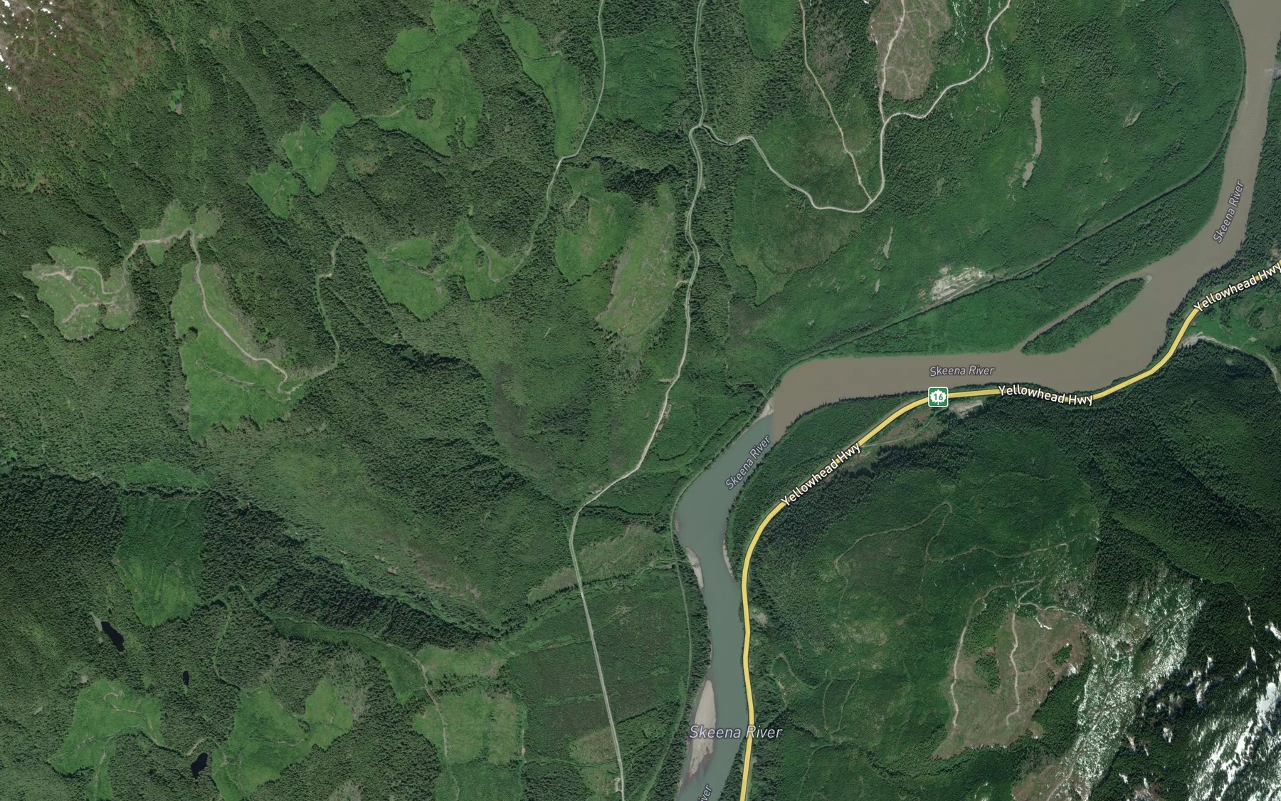 Satellite map of the Carpenter Creek