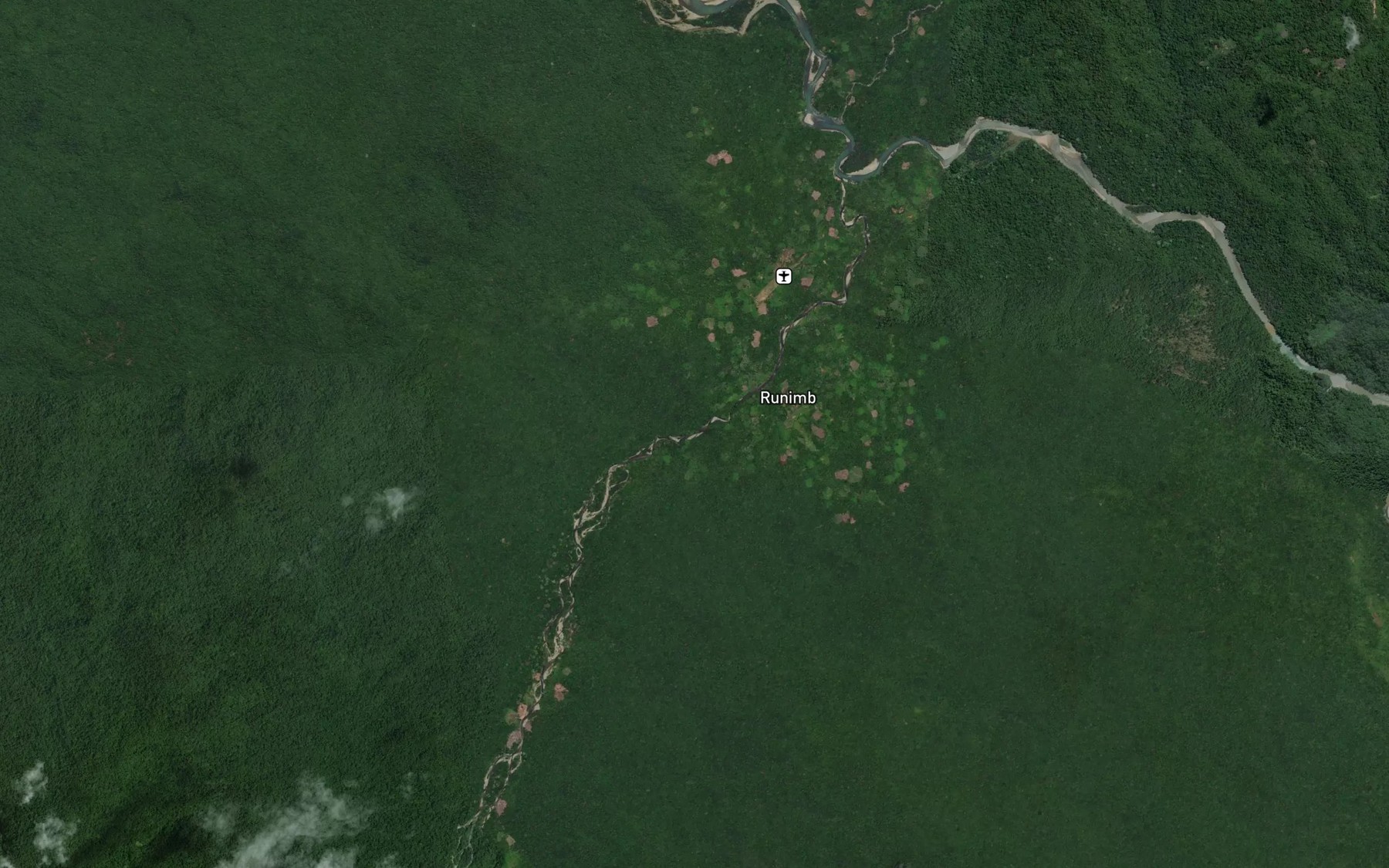Satellite map of the Ganz River