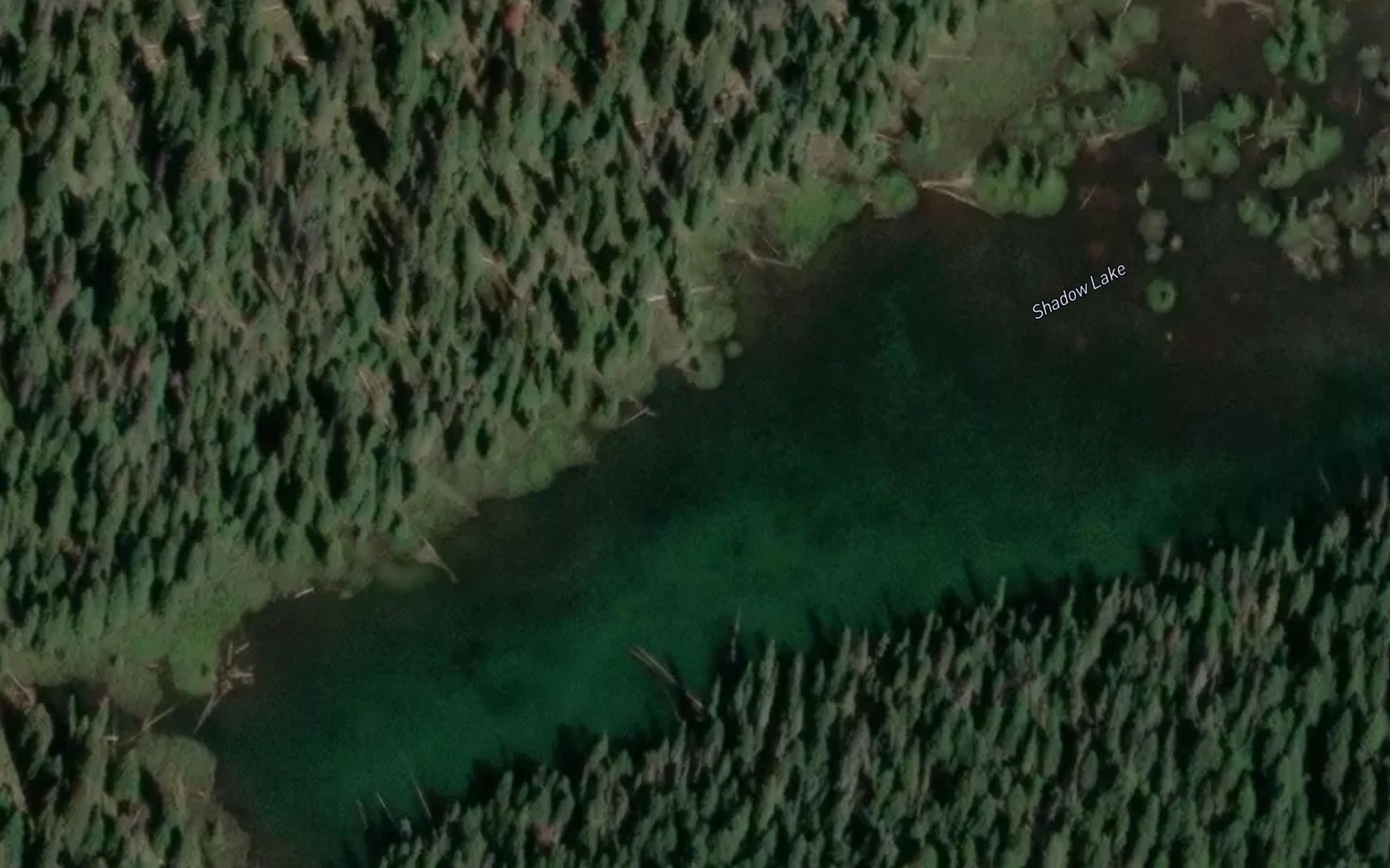 Satellite map of the Shadow Lake