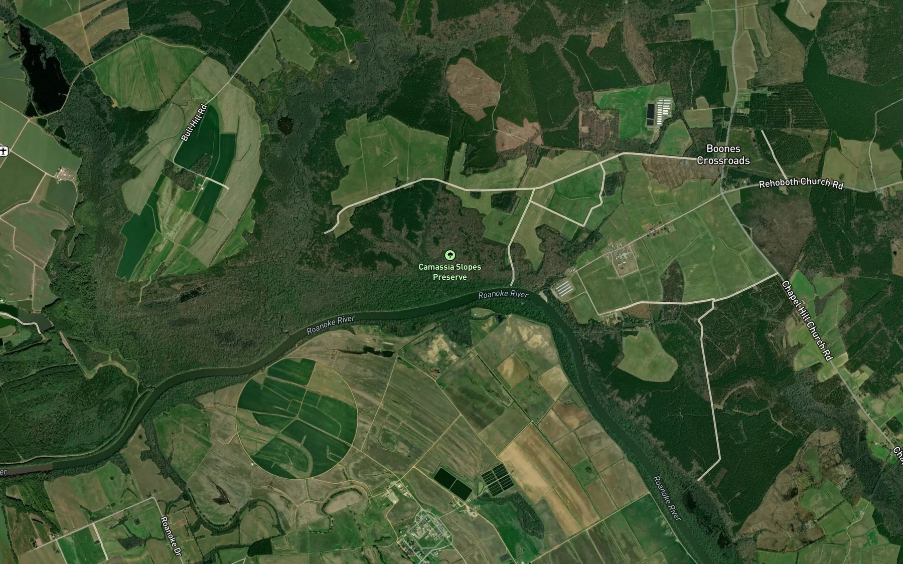 Satellite map of the Wheeler Creek