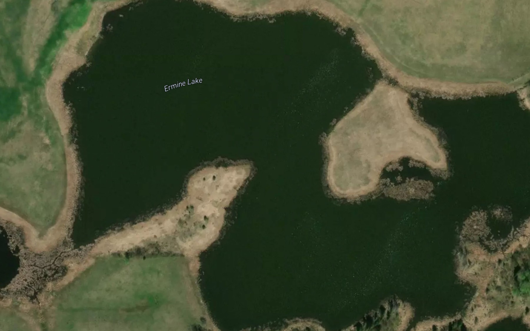 Satellite map of the Ermine Lake