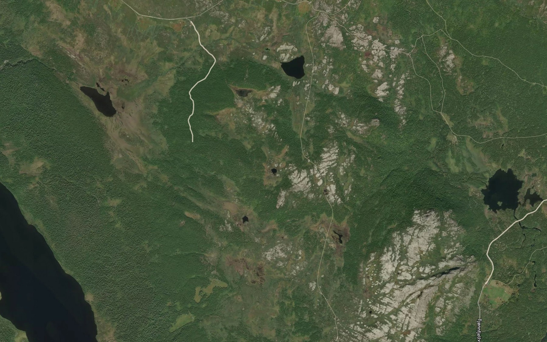 Satellite map of the Brennhotjonna