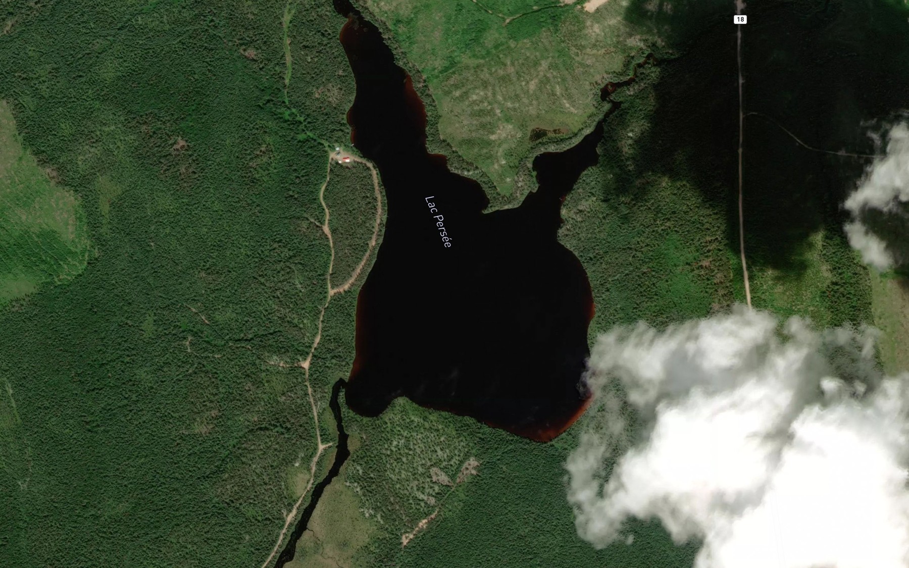 Satellite map of the Lac Persee