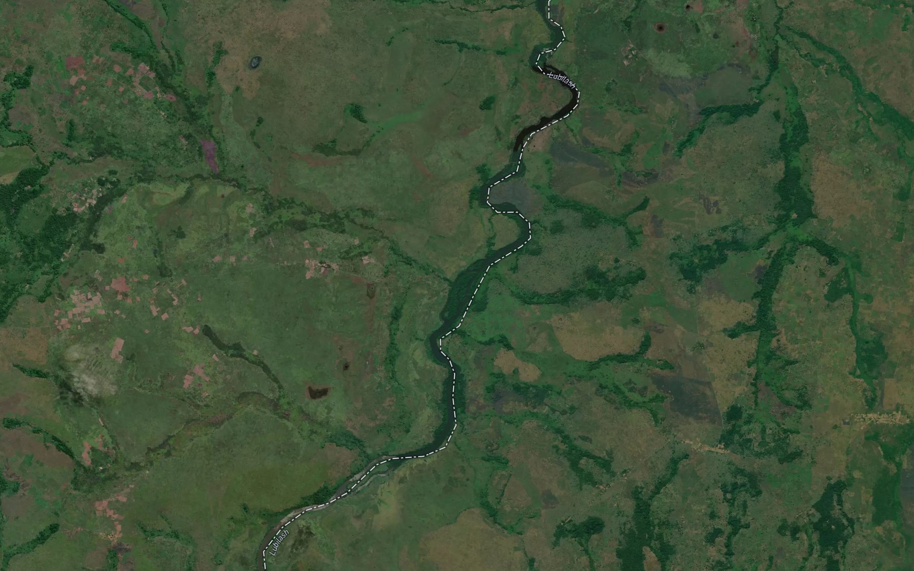 Satellite map of the Mufuya