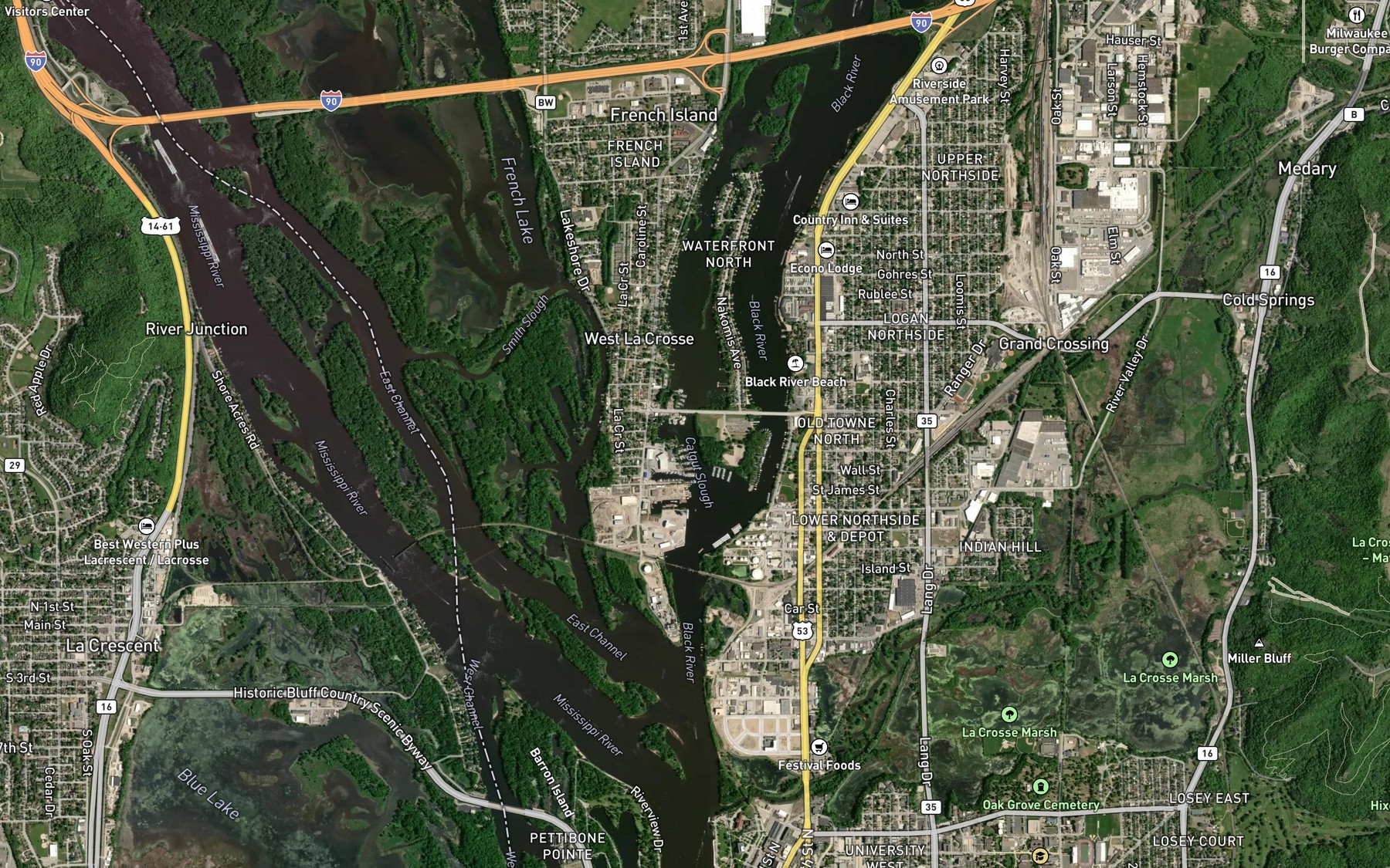 Satellite map of the Veterans Freedom Park