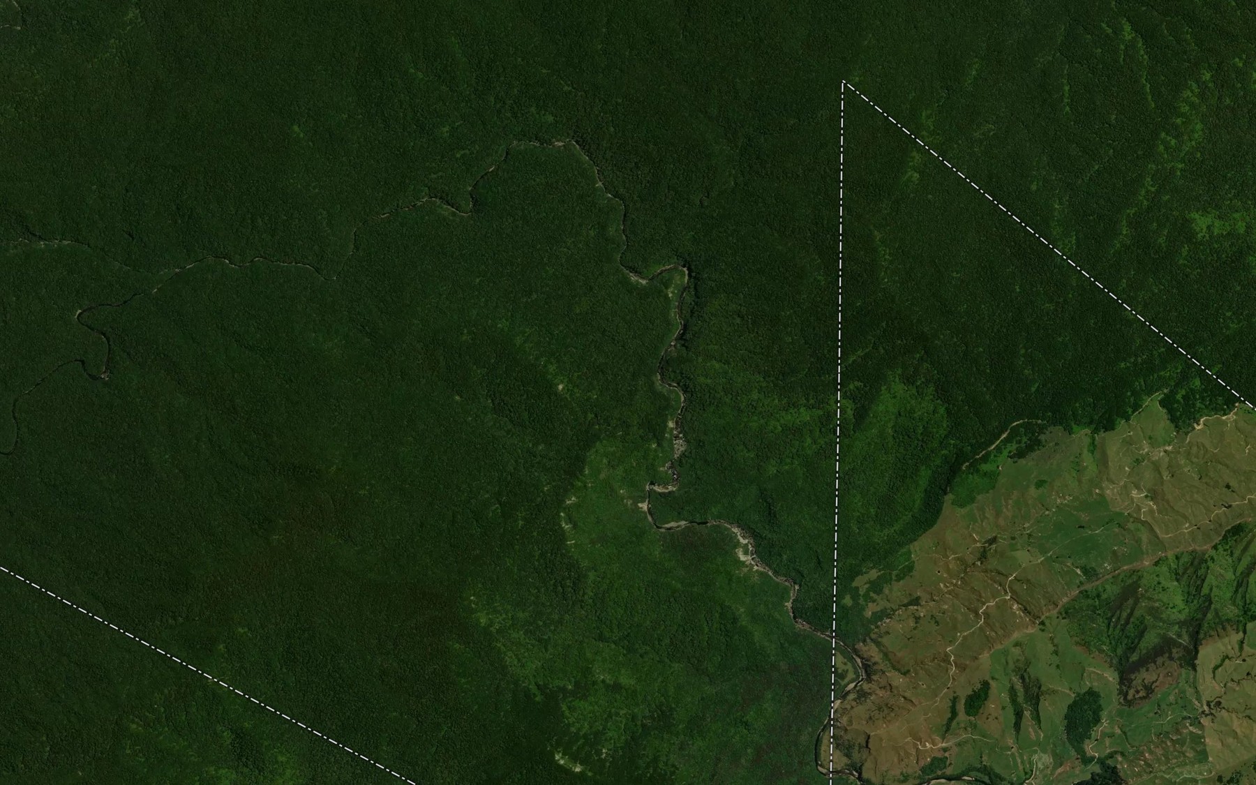 Satellite map of the Waitangi Falls